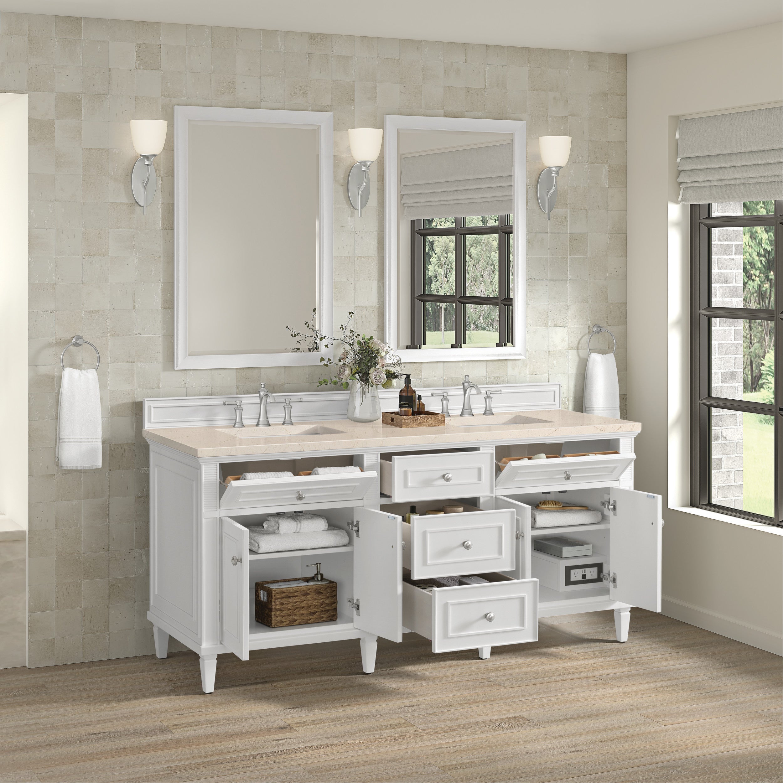 Bright White / Eternal Marfil - 3 Faucet Holes