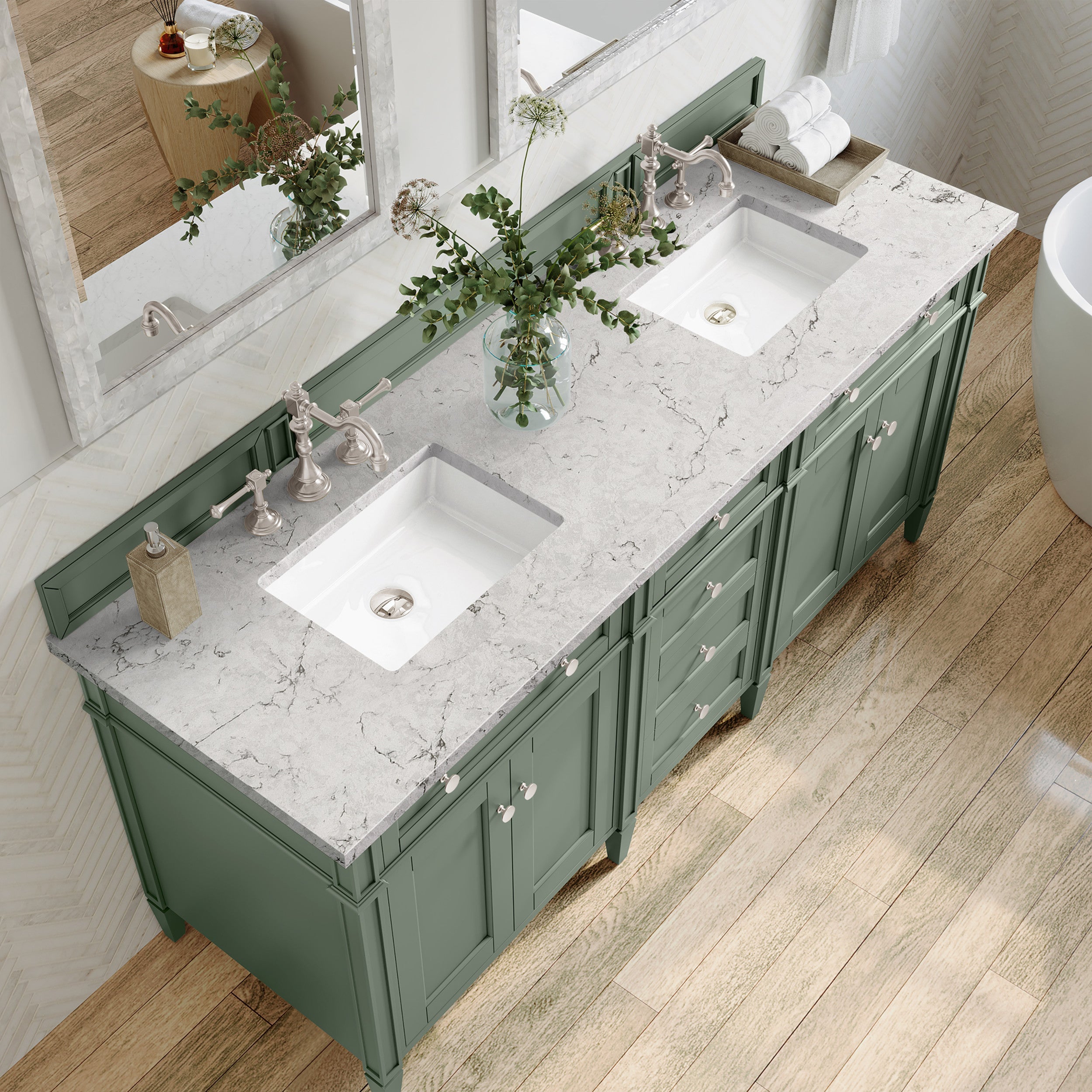 Smokey Celadon / Eternal Jasmine Pearl - 3 Faucet Holes