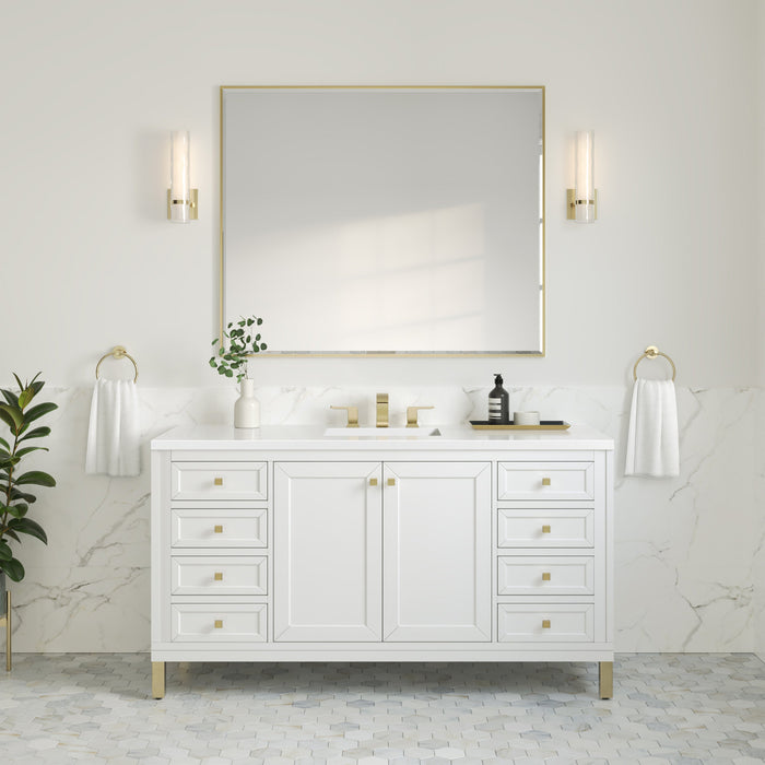 Glossy White / White Zeus - 3 Faucet Holes