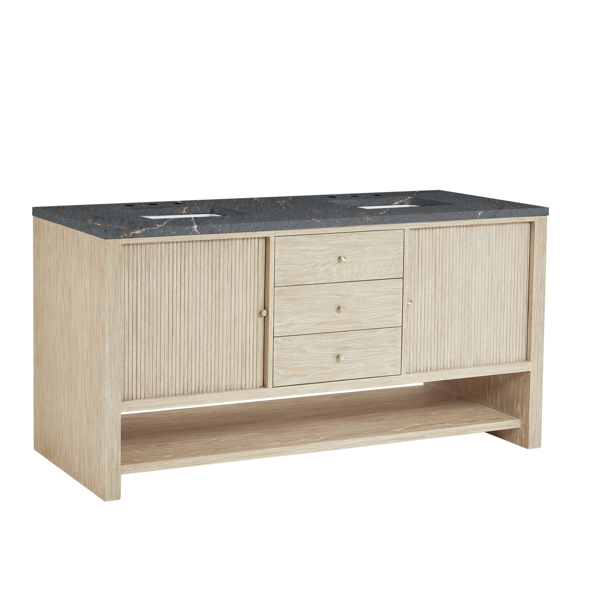 Sunwashed Oak / Parisien Bleu - 3 Faucet Holes