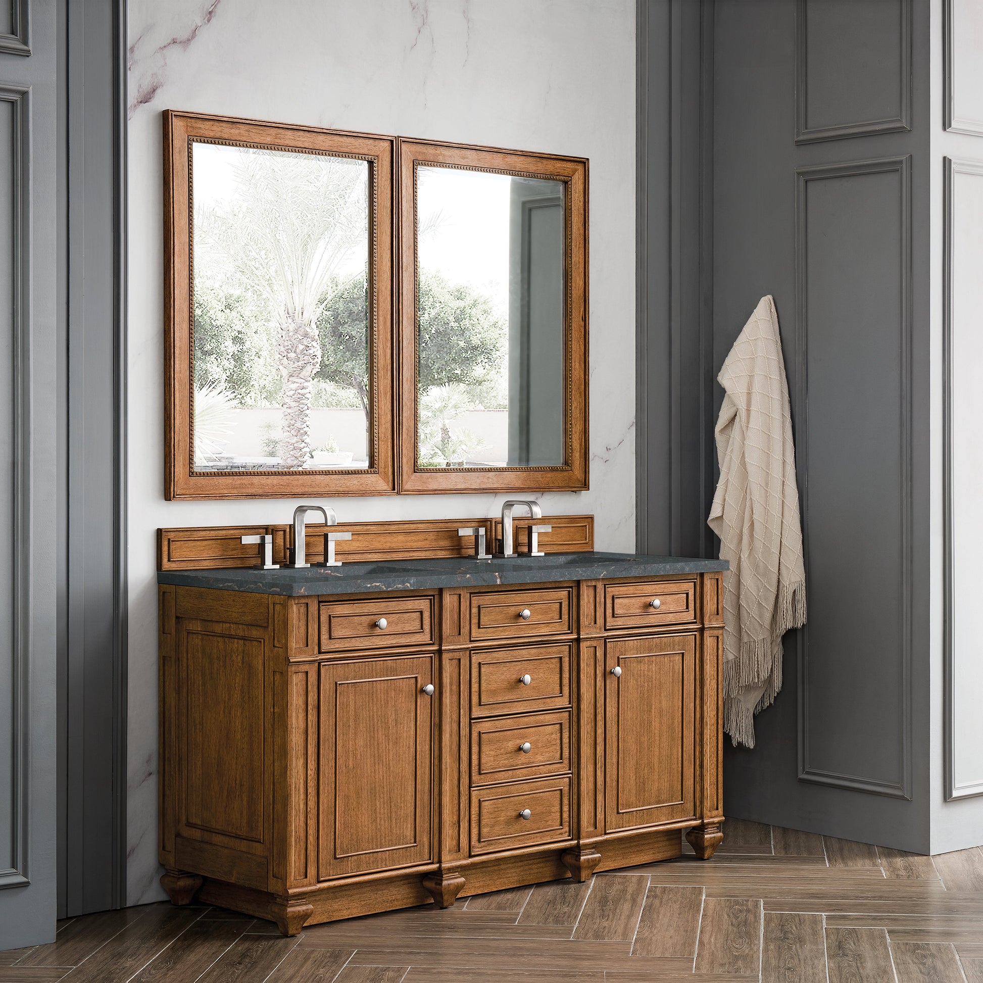 Saddle Brown / Parisien Bleu - 3 Faucet Holes