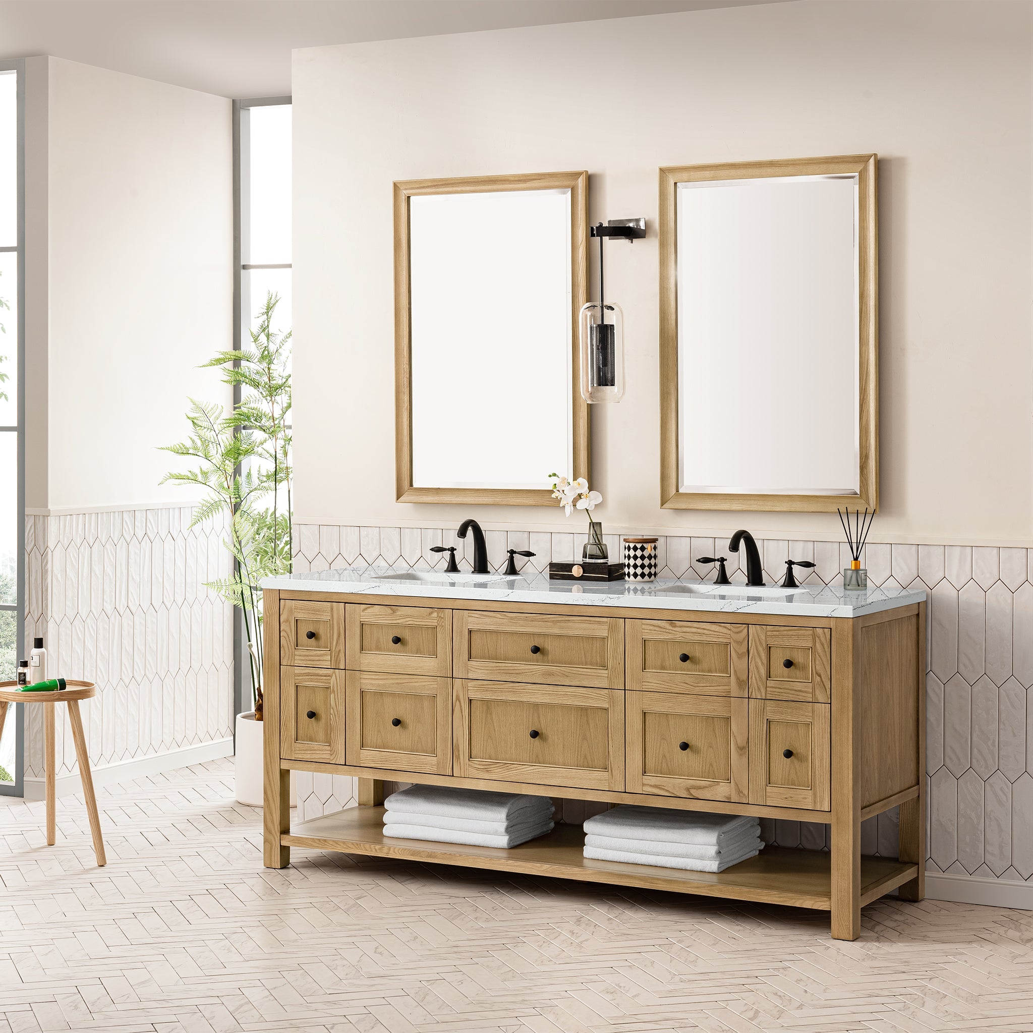 Light Natural Oak / Ethereal Noctis - 3 Faucet Holes