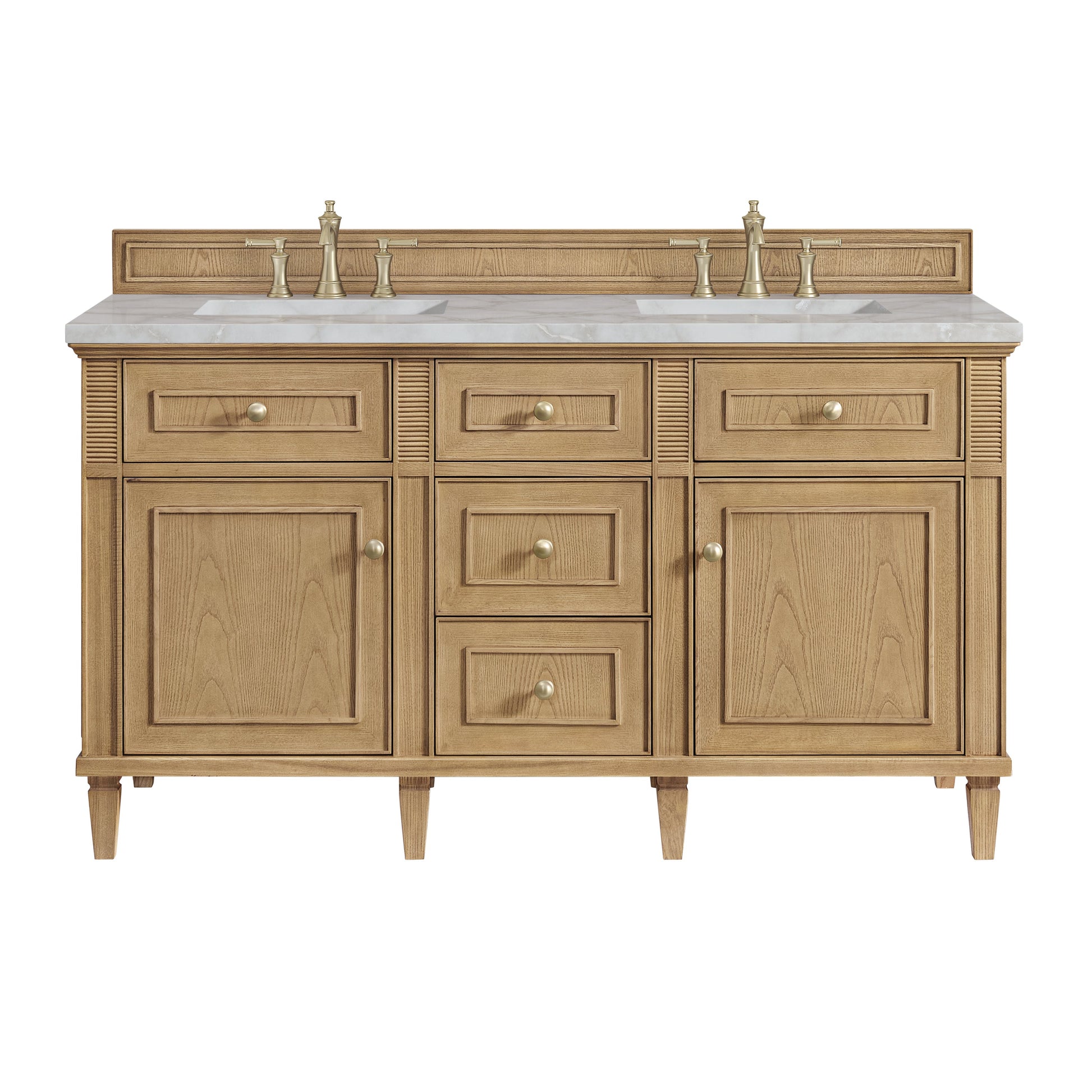 Light Natural Oak / Victorian Silver - 3 Faucet Holes