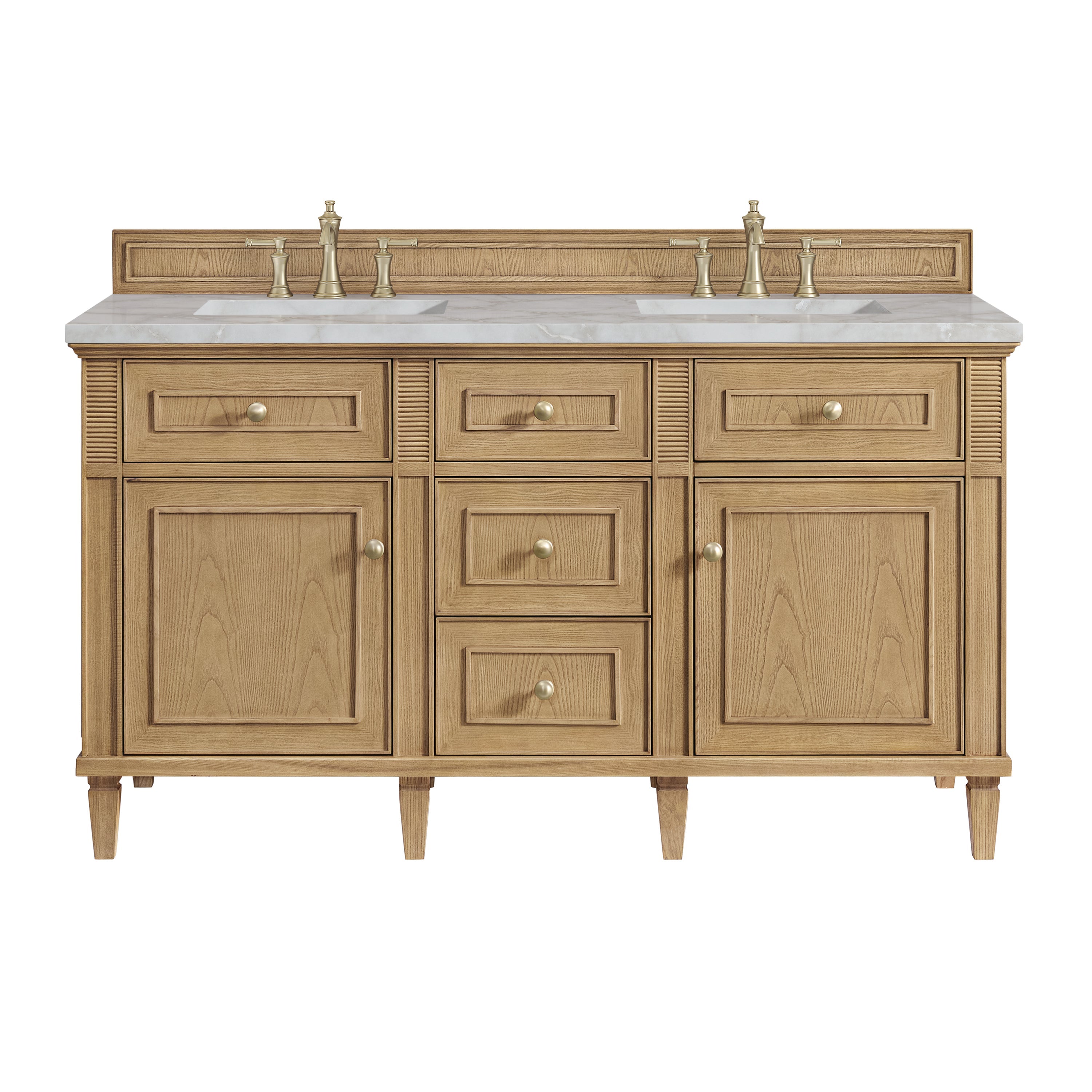 Light Natural Oak / Victorian Silver - 3 Faucet Holes