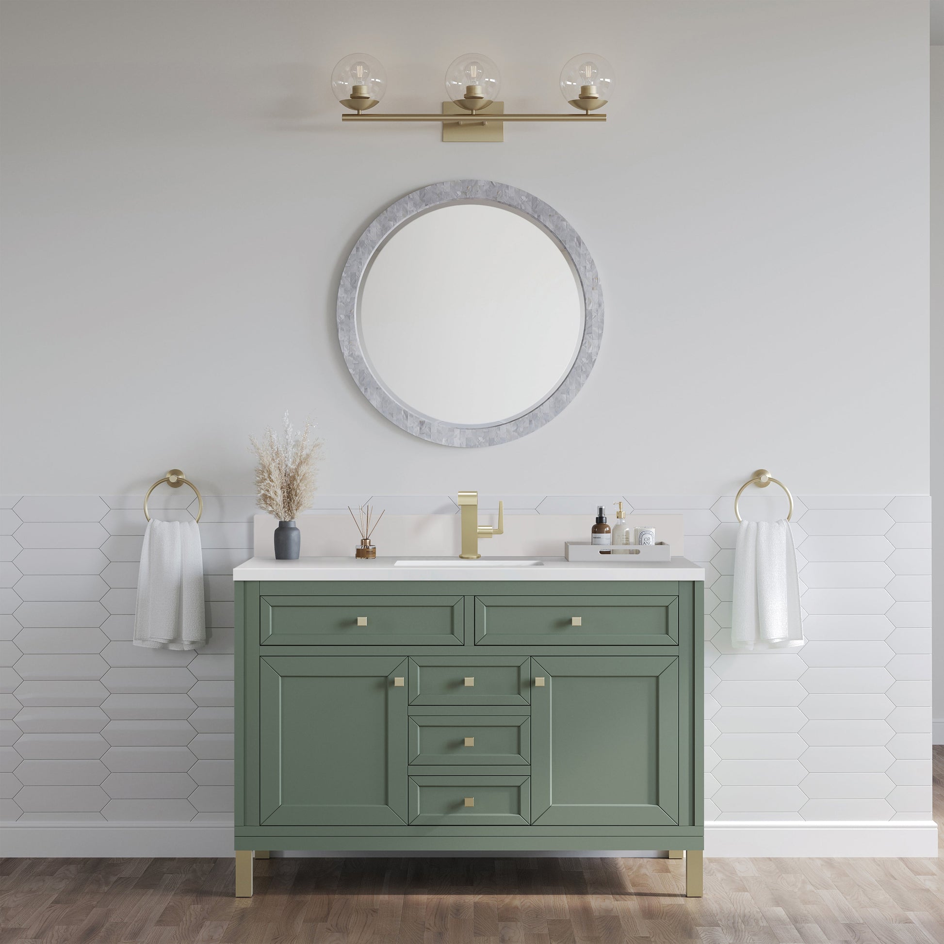 Smokey Celadon / White Zeus - 1 Faucet Hole