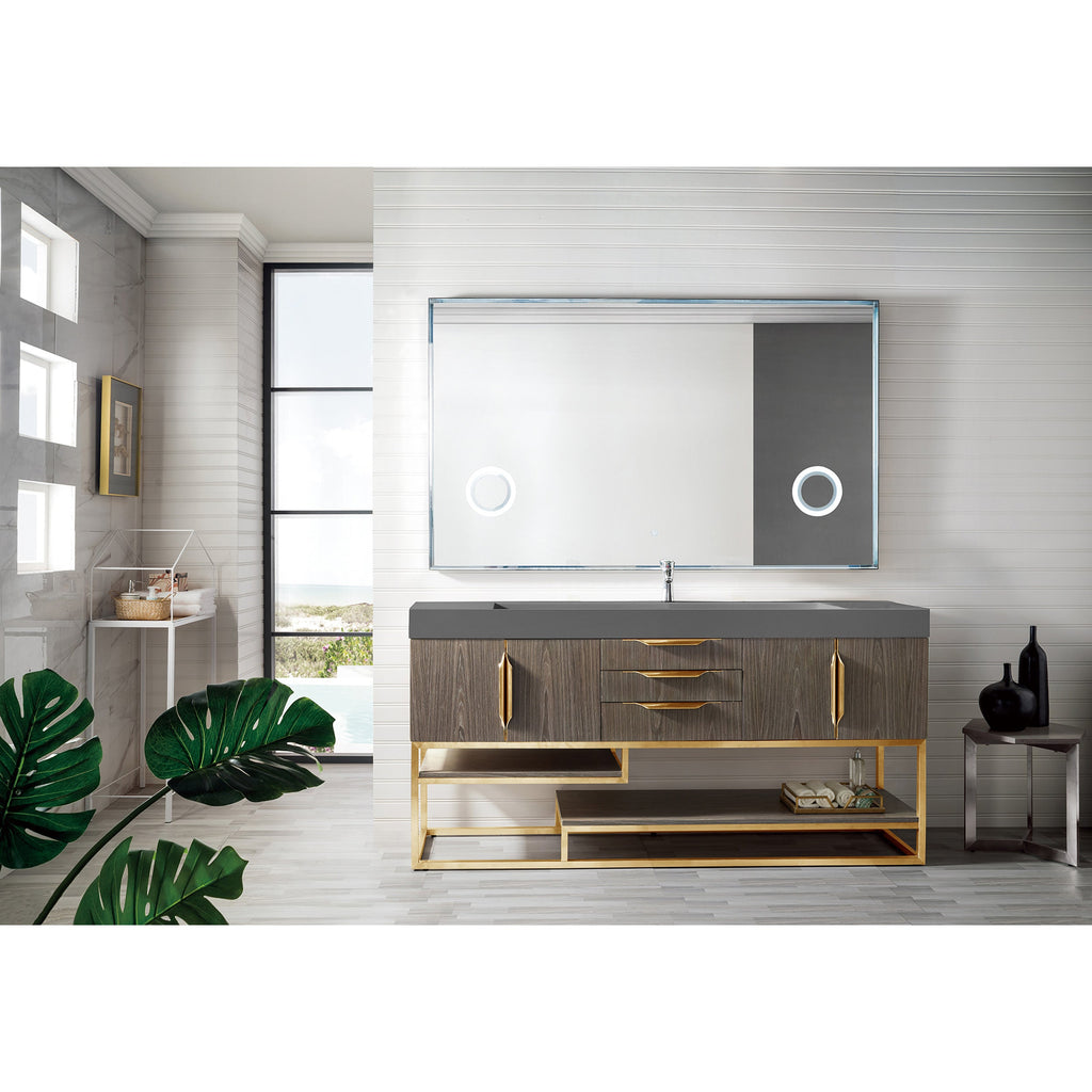 Ash Gray / Radiant Gold / Dusk Grey Glossy - 1 Faucet Hole