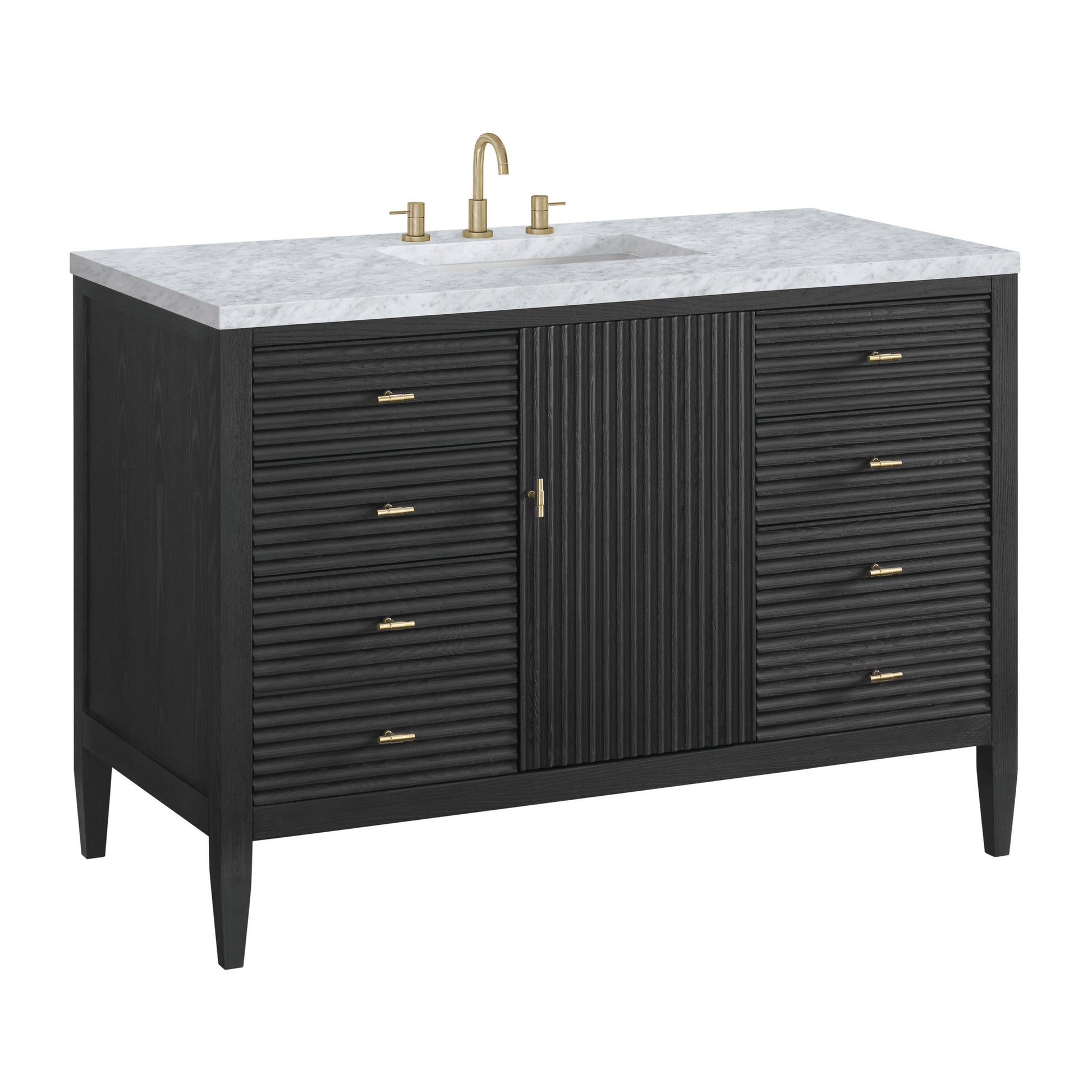 Carbon Oak / Carrara White - 3 Faucet Holes