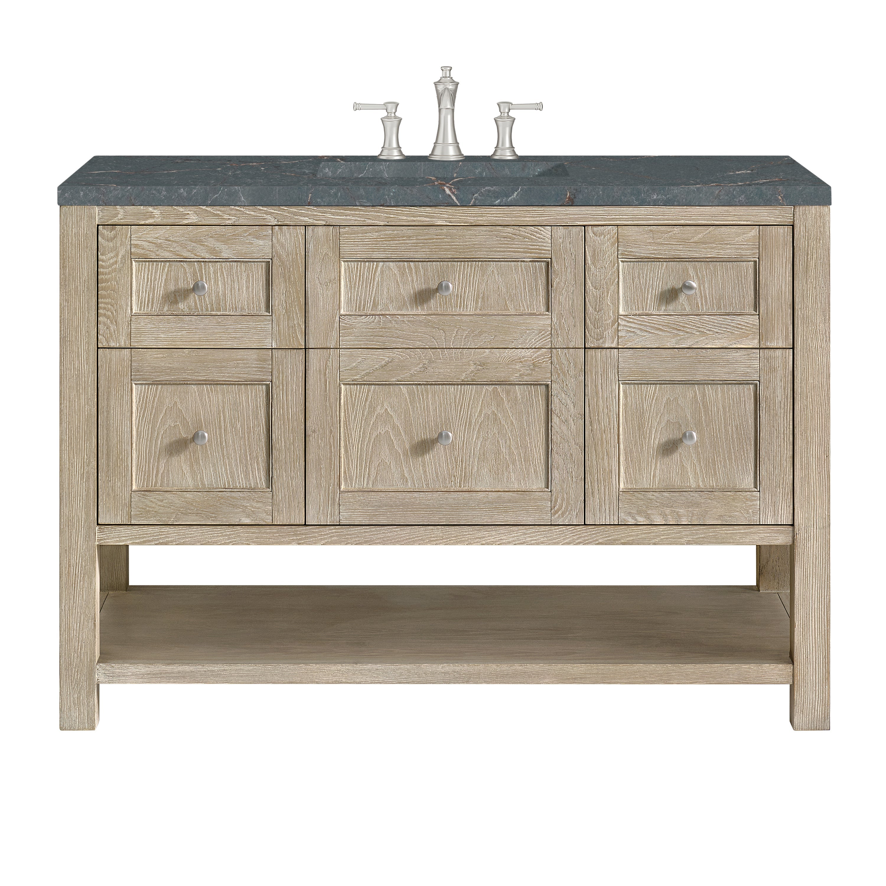 Whitewashed Oak / Parisien Bleu - 3 Faucet Holes