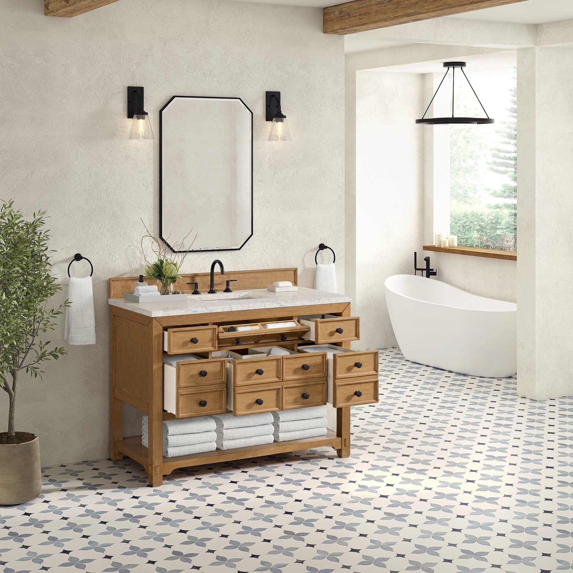Amber Birch / Eternal Jasmine Pearl - 3 Faucet Holes