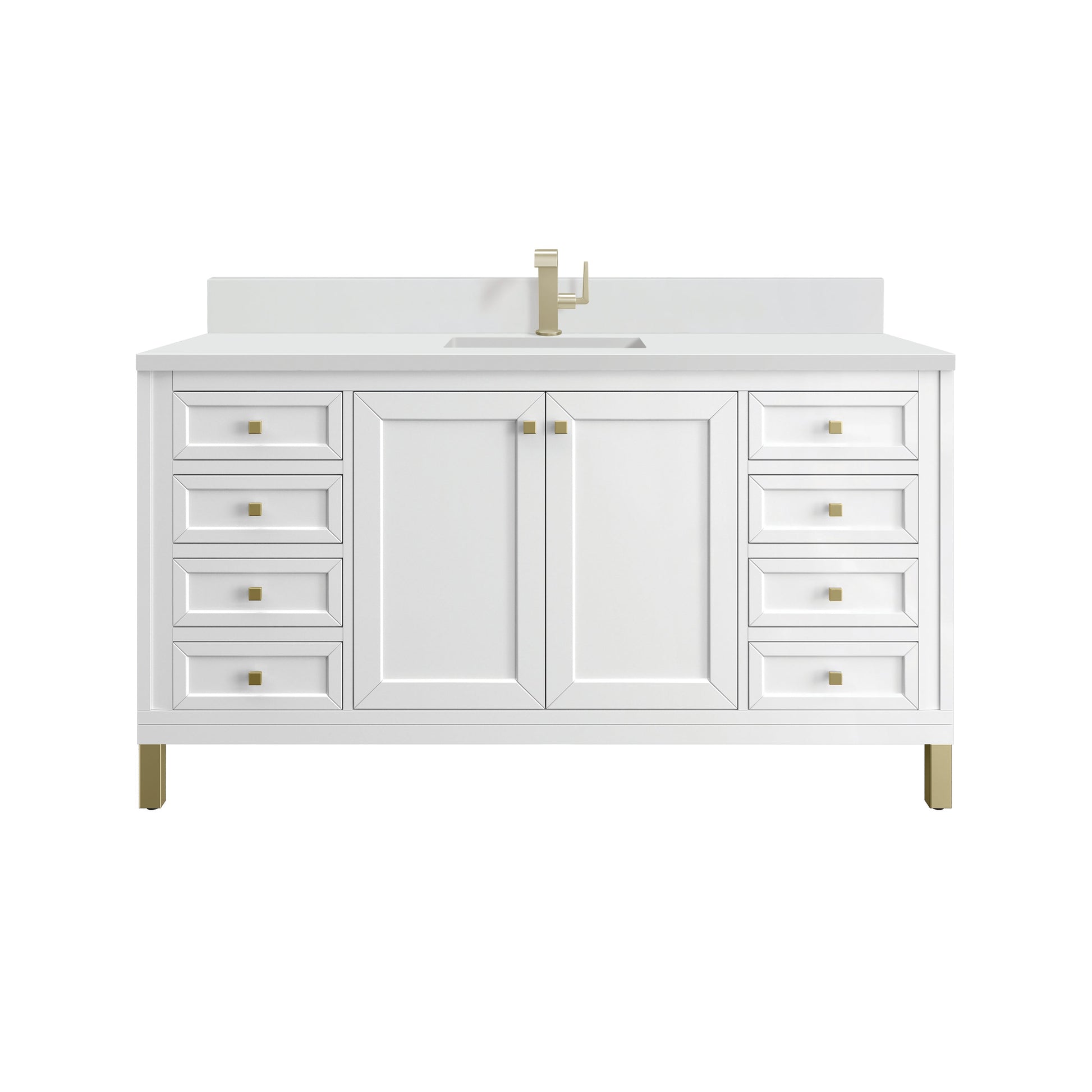 Glossy White / White Zeus - 1 Faucet Hole