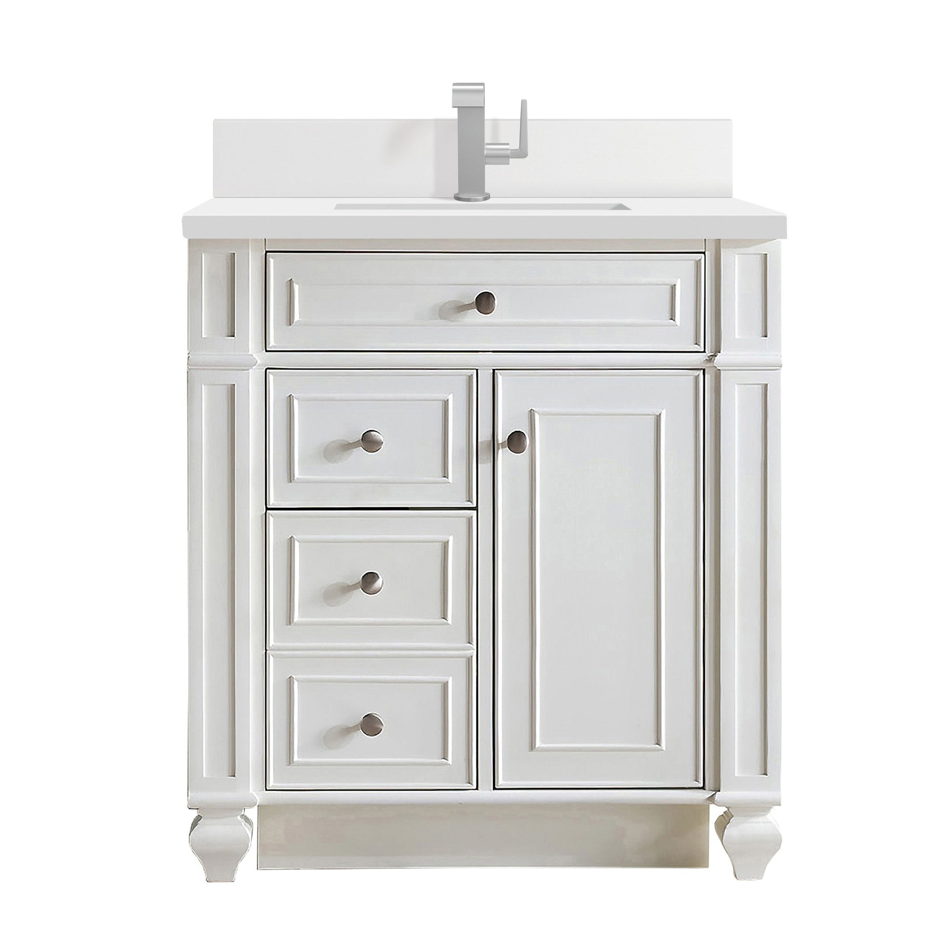 Bright White / White Zeus - 1 Faucet Hole