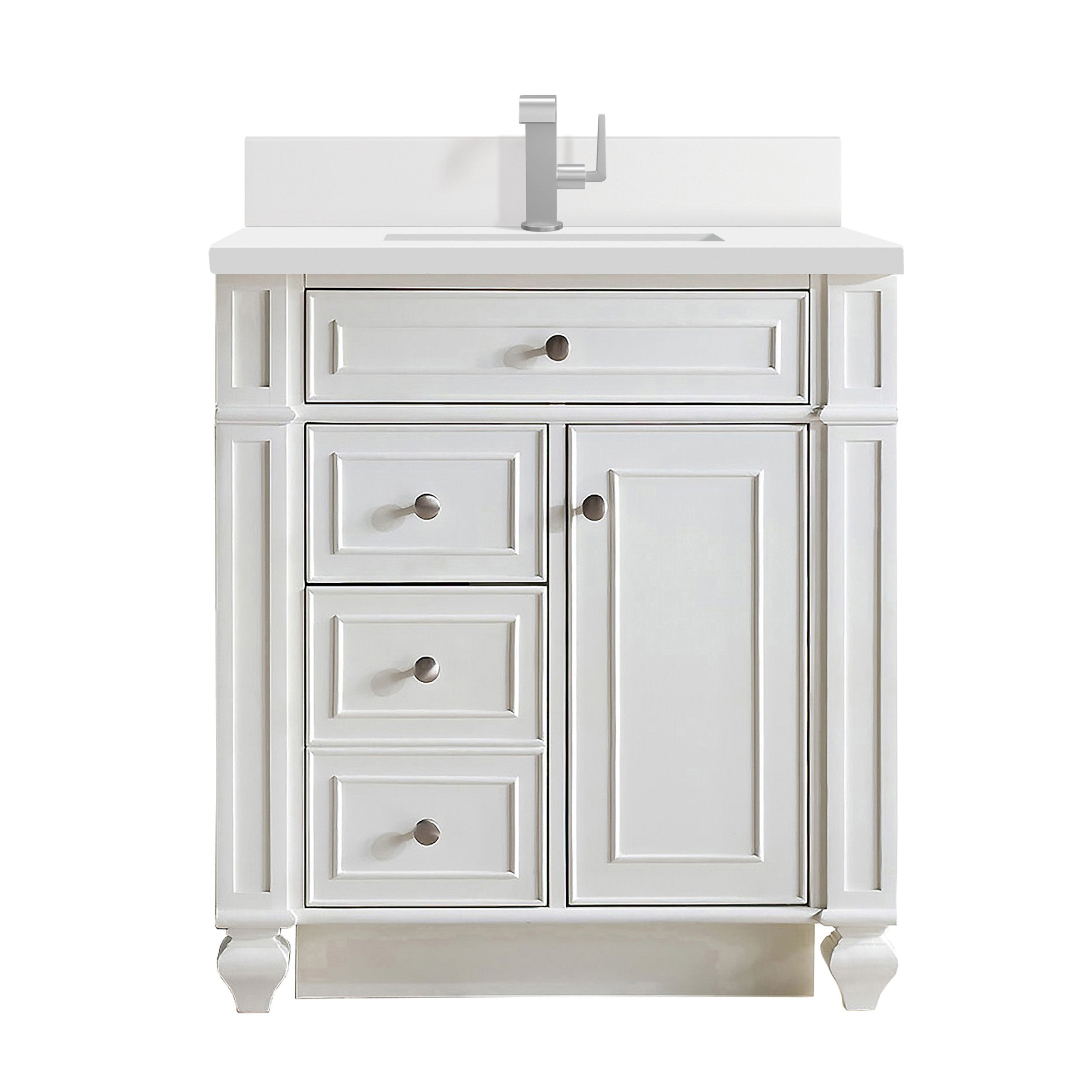 Bright White / White Zeus - 1 Faucet Hole