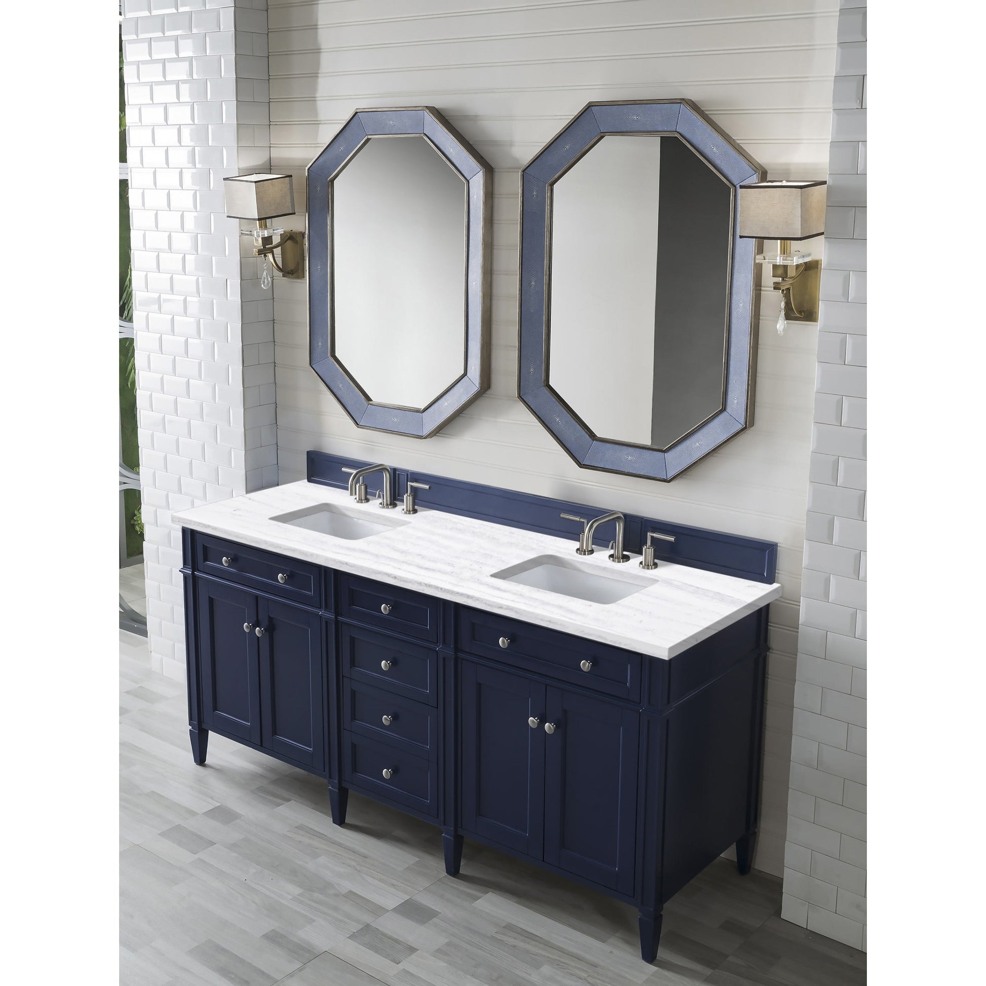 Victory Blue / Arctic Fall - 3 Faucet Holes