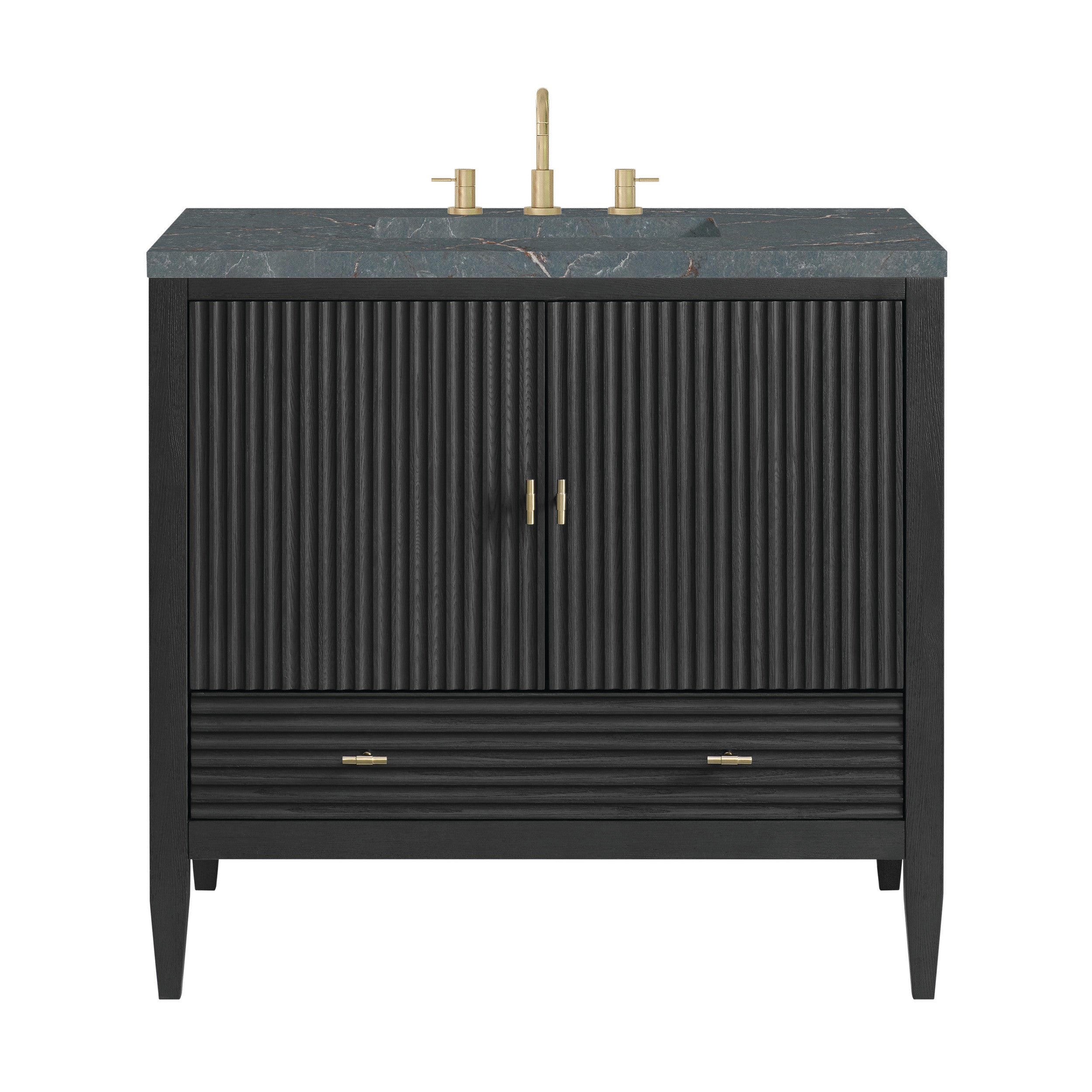 Carbon Oak / Parisien Bleu - 3 Faucet Holes