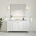 Glossy White / Carrara White - 3 Faucet Holes