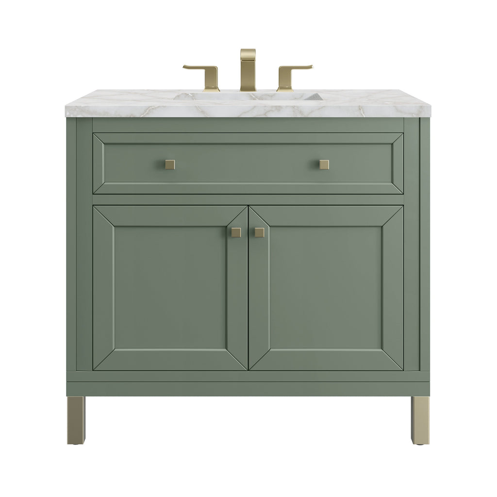 Smokey Celadon / Victorian Silver - 3 Faucet Holes