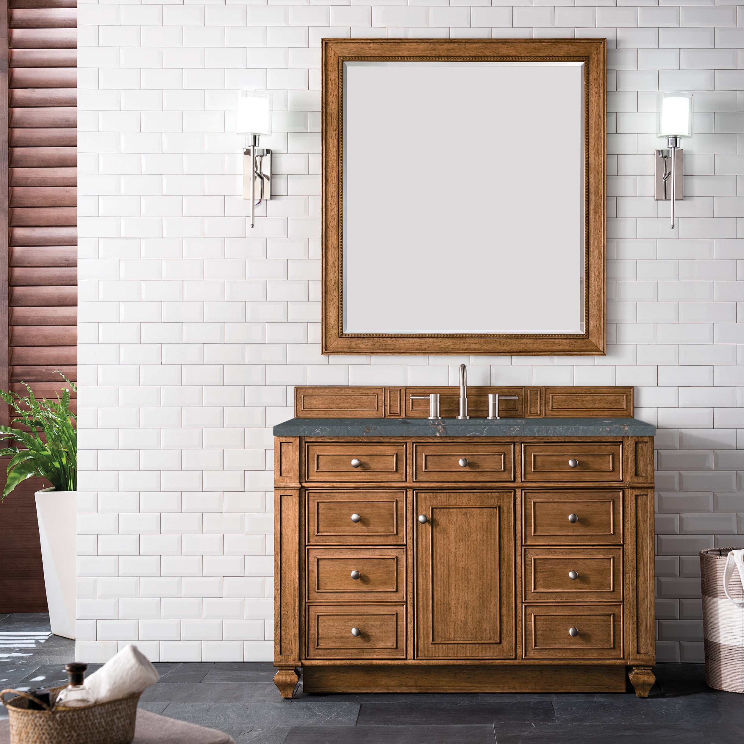 Saddle Brown / Parisien Bleu - 3 Faucet Holes