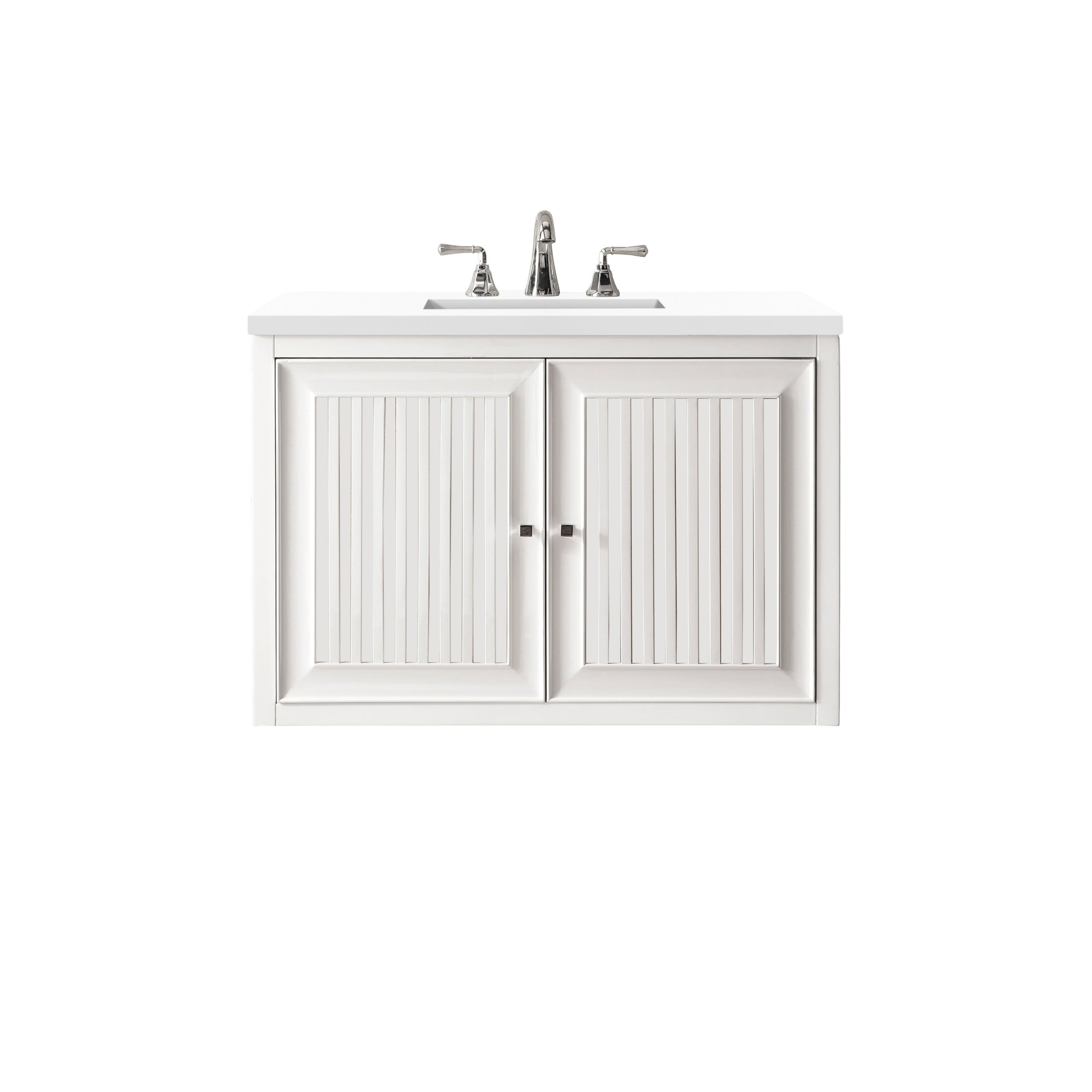 Glossy White / White Zeus - 3 Faucet Holes