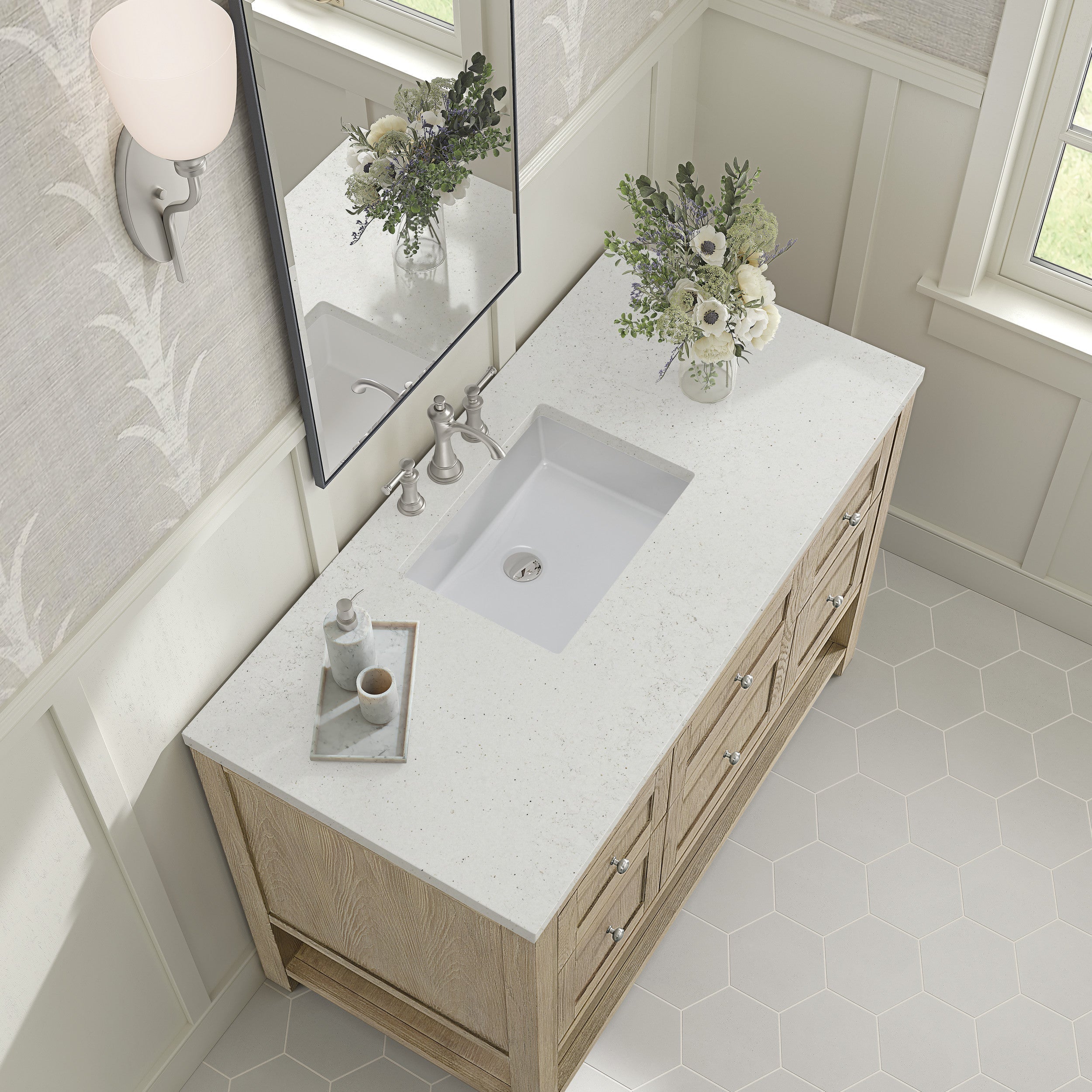 Whitewashed Oak / Lime Delight - 3 Faucet Holes