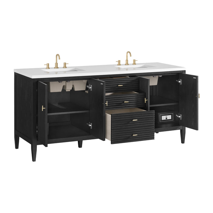 Carbon Oak / White Zeus - 3 Faucet Holes