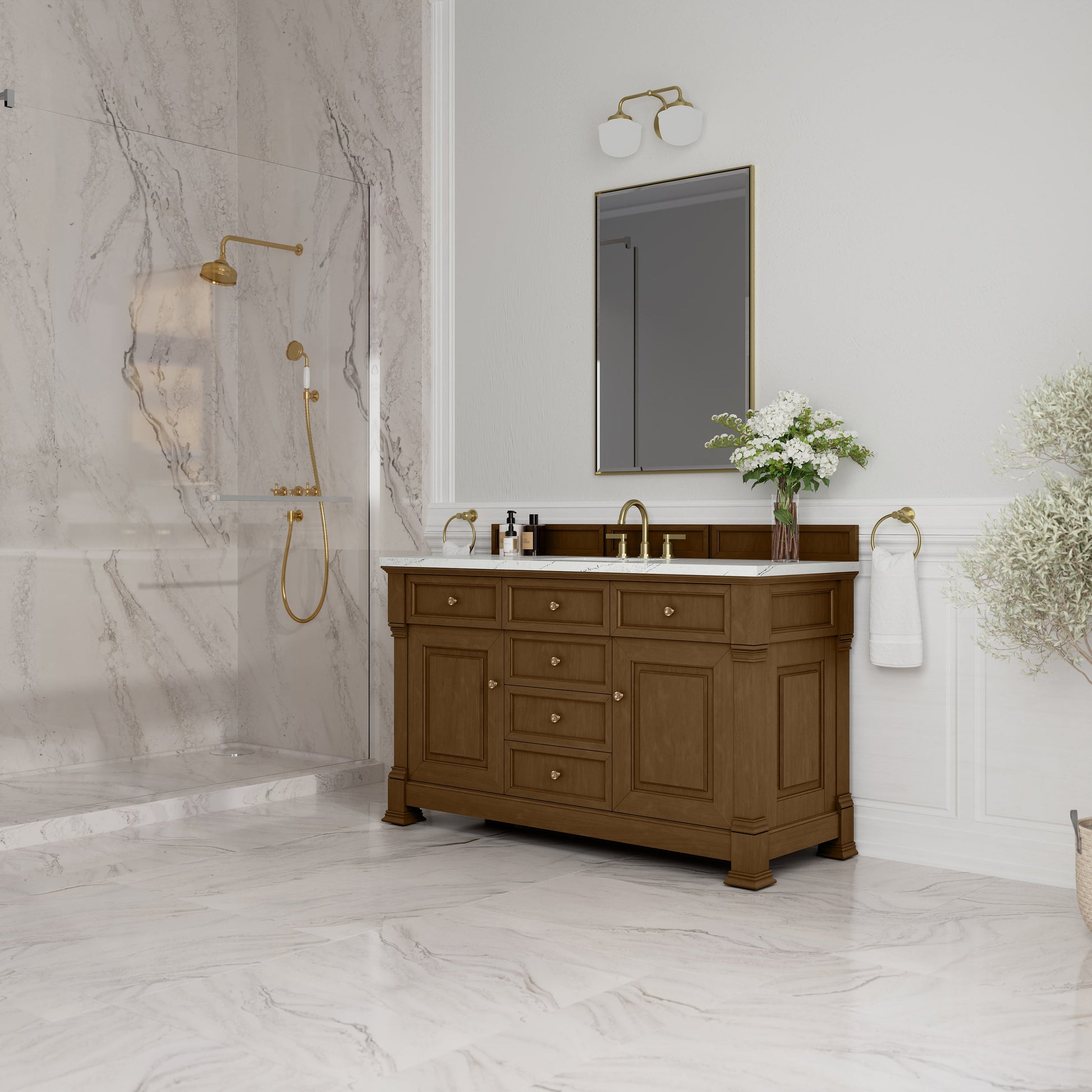 Honey Oak / Ethereal Noctis - 3 Faucet Holes