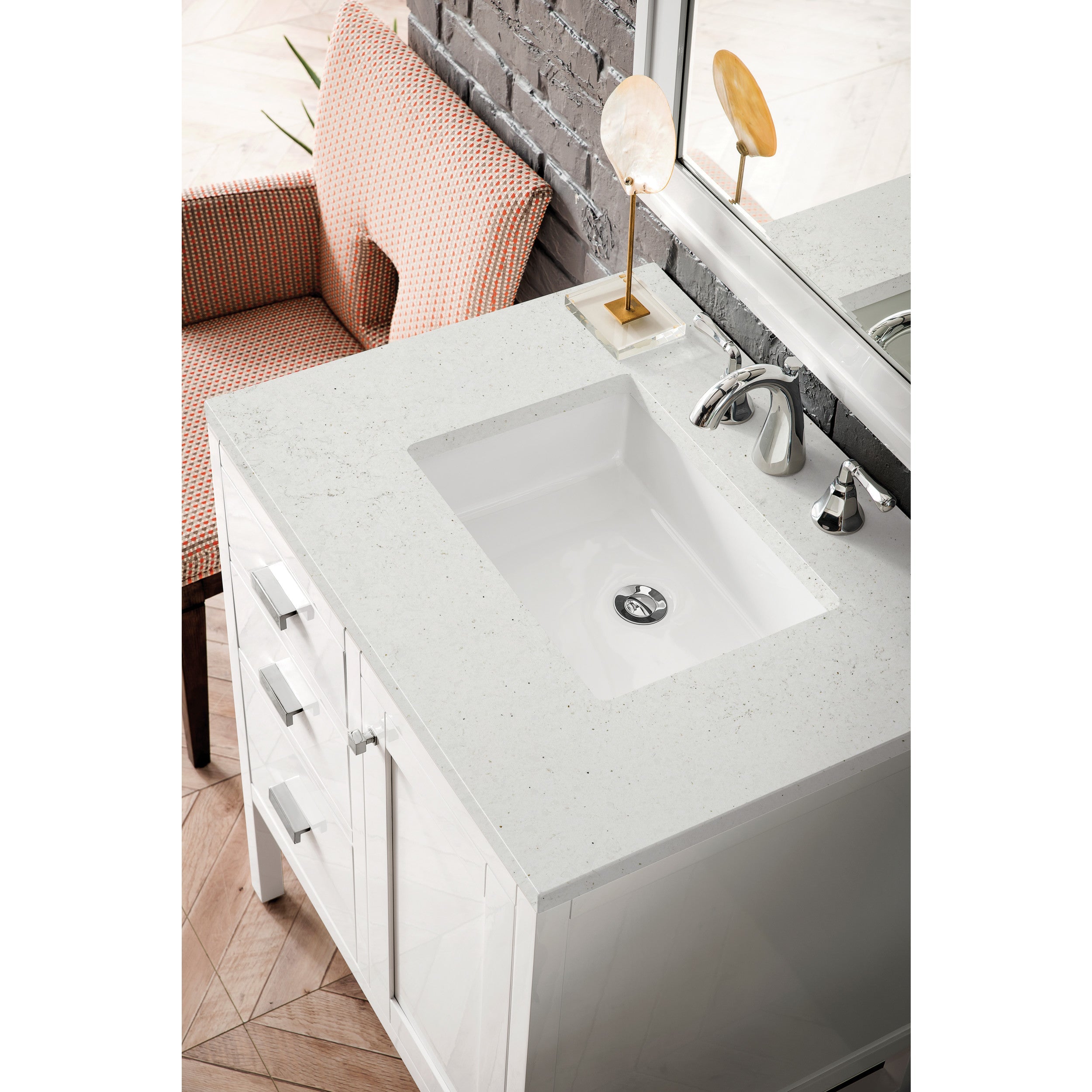 Glossy White / Lime Delight - 3 Faucet Holes