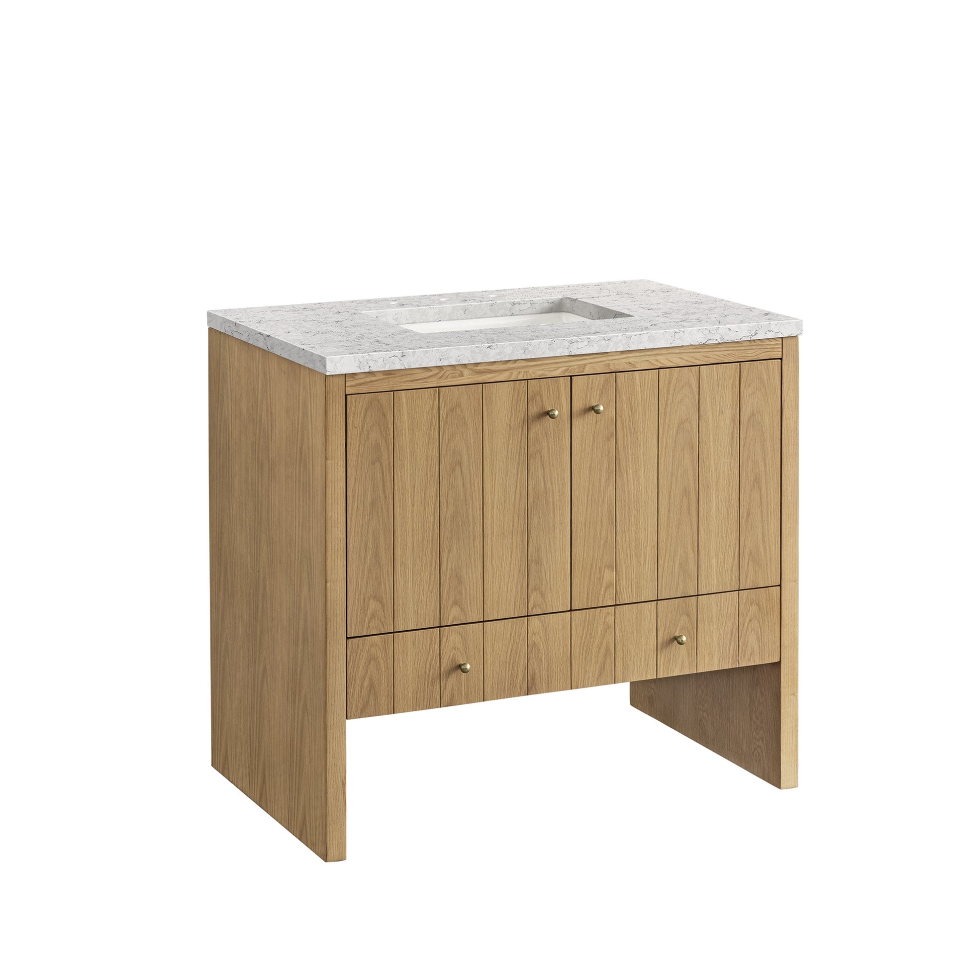 Light Natural Oak / Eternal Jasmine Pearl - 3 Faucet Holes