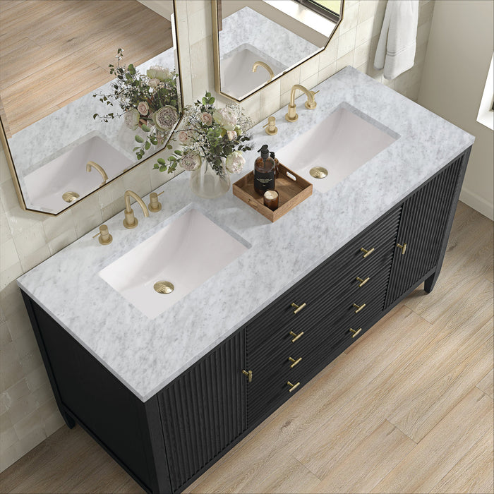 Carbon Oak / Carrara White - 3 Faucet Holes
