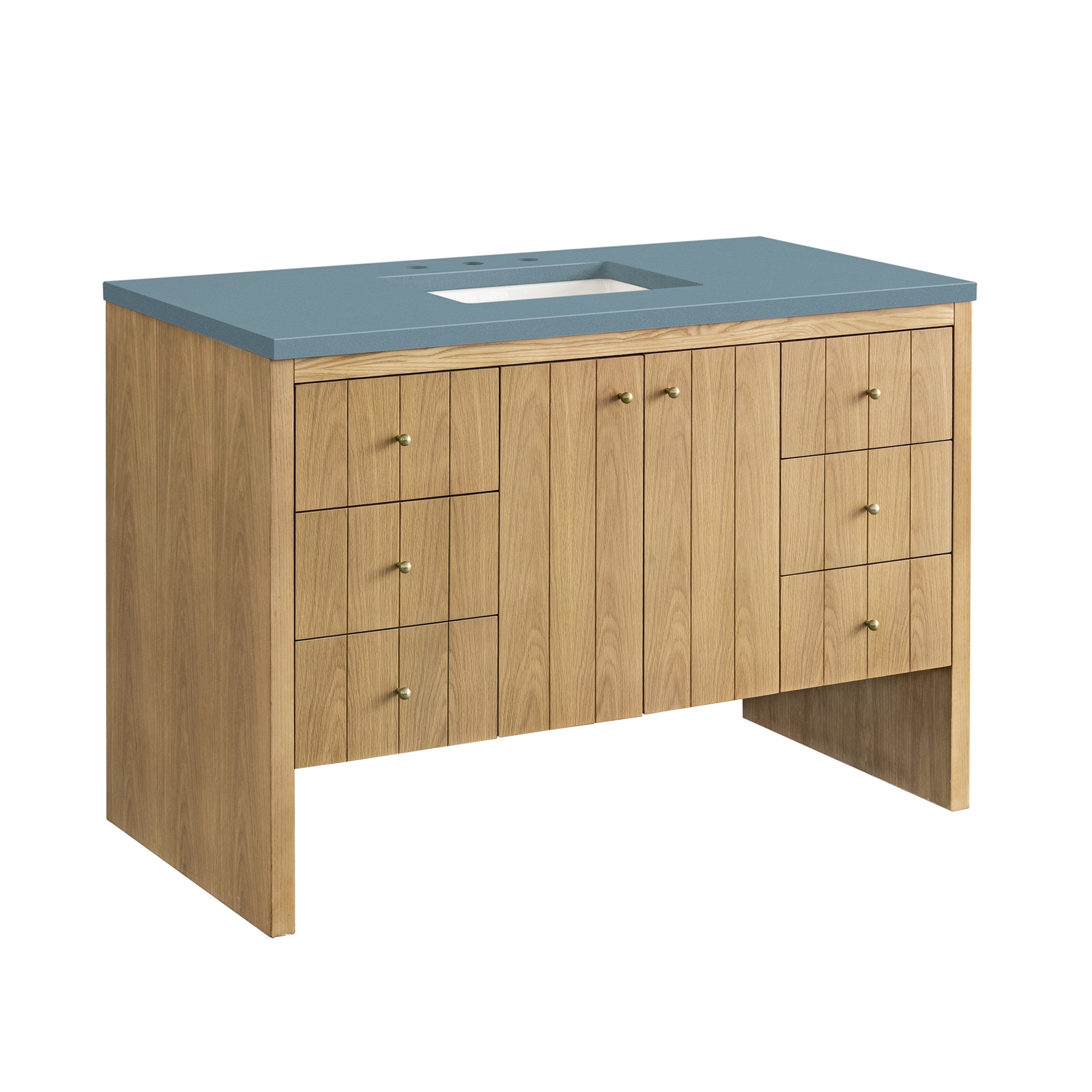 Light Natural Oak / Cala Blue - 3 Faucet Holes