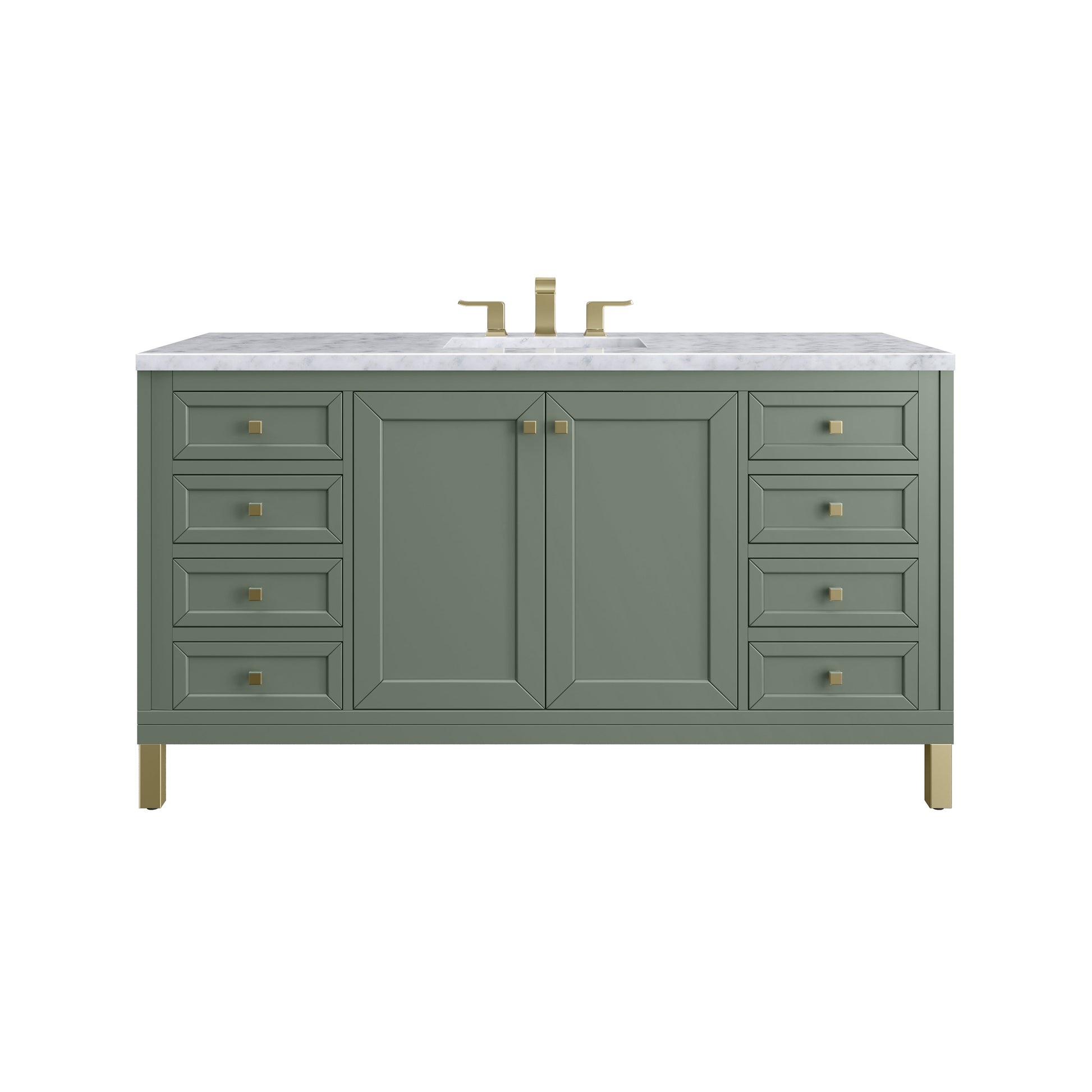 Smokey Celadon / Carrara White - 3 Faucet Holes