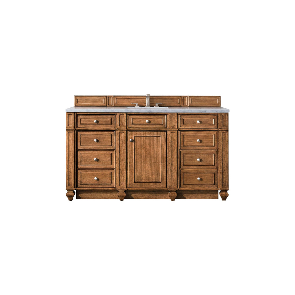 Saddle Brown / Carrara White - 3 Faucet Holes