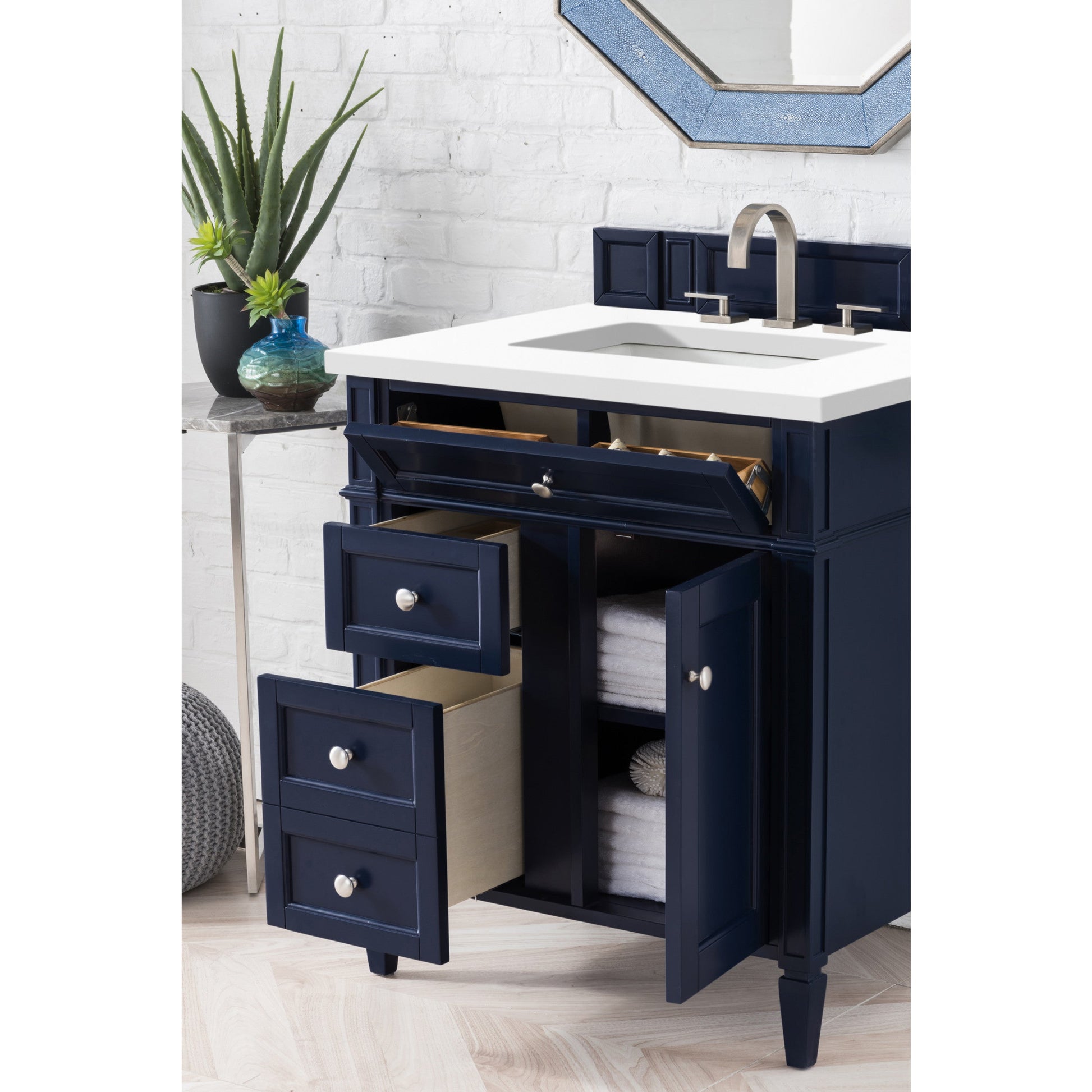 Victory Blue / White Zeus - 3 Faucet Holes