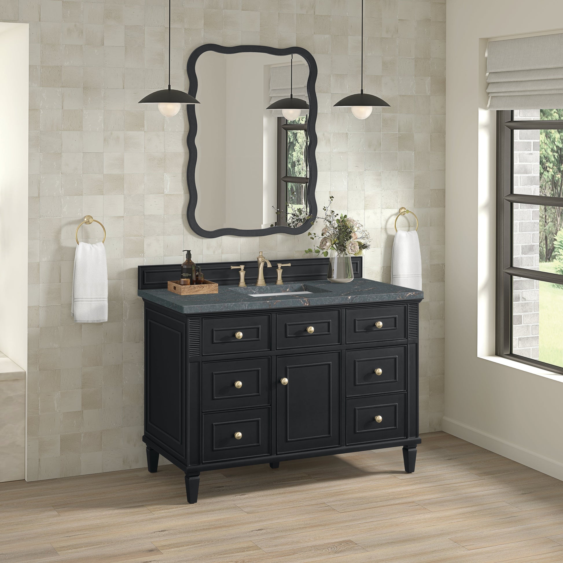 Black Onyx / Parisien Bleu - 3 Faucet Holes