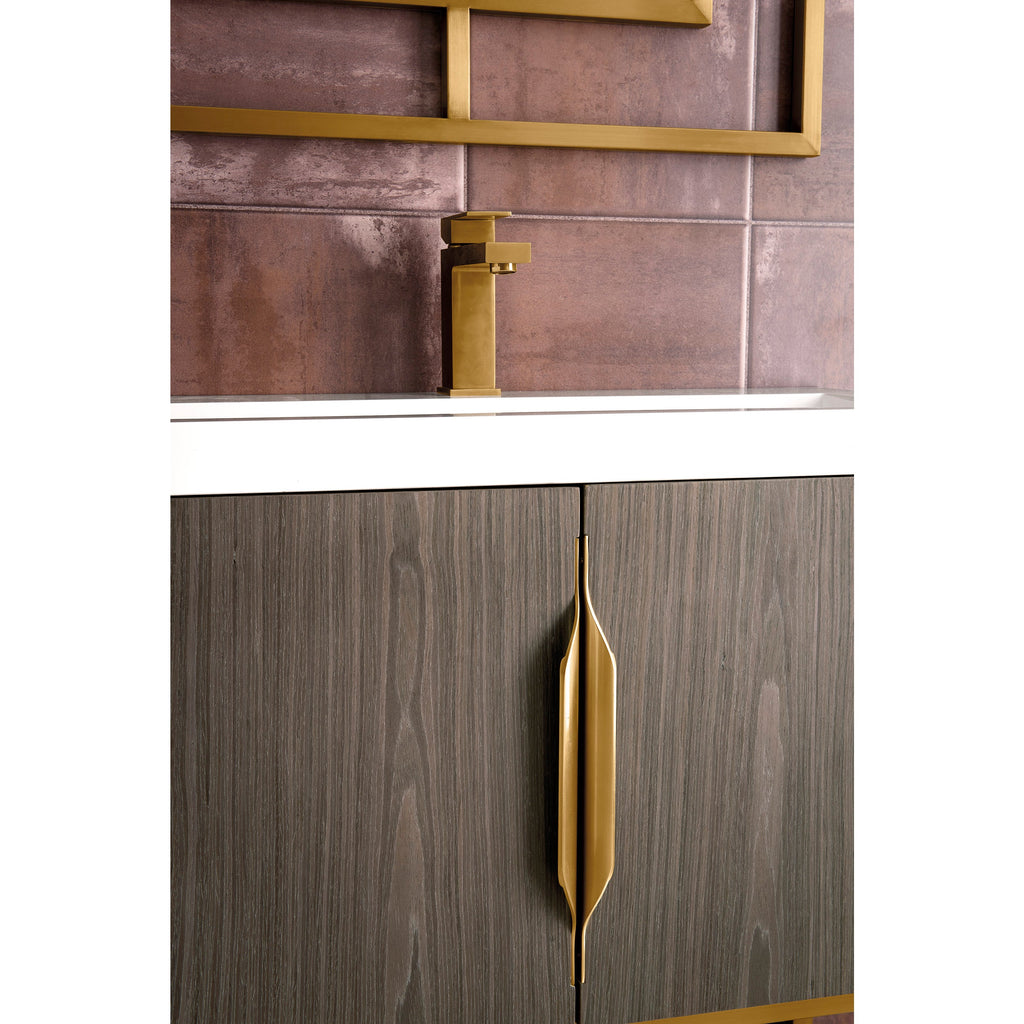 Ash Gray / Radiant Gold / Glossy White - 1 Faucet Hole