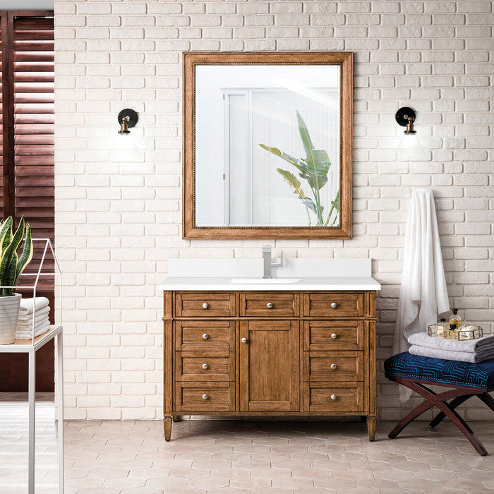 Saddle Brown / White Zeus - 1 Faucet Hole