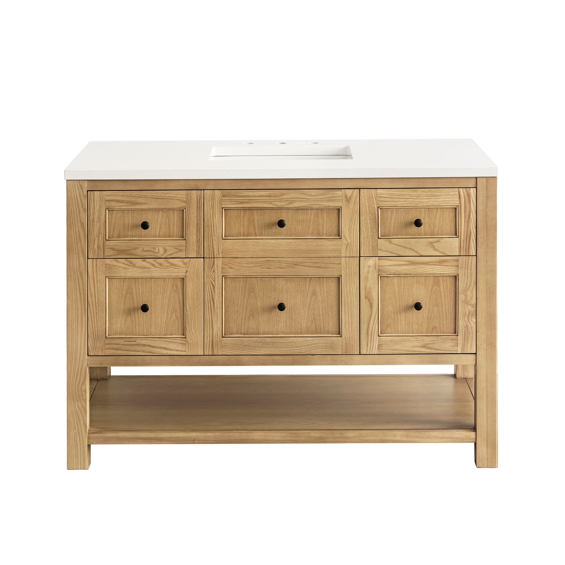 Light Natural Oak / White Zeus - 3 Faucet Holes