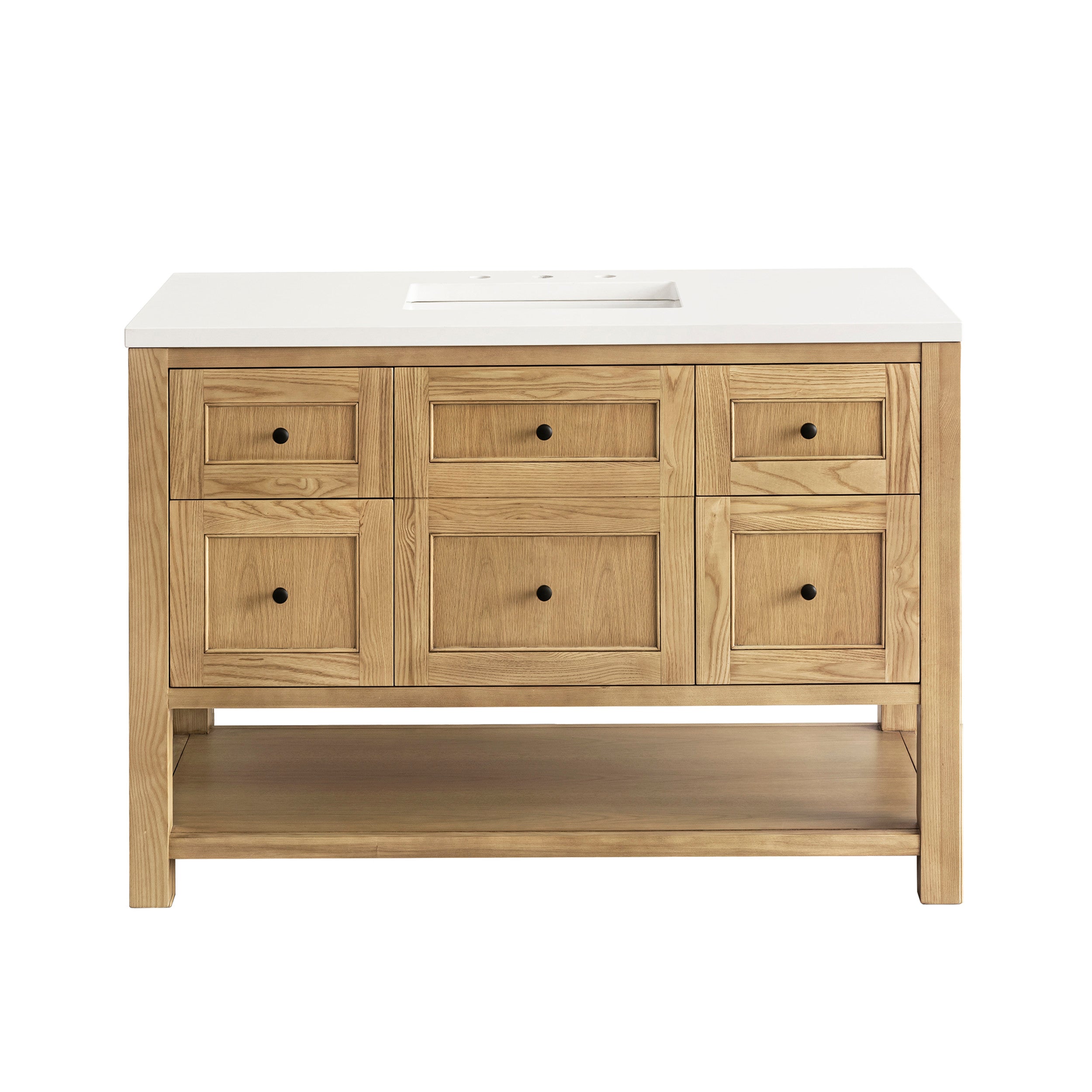 Light Natural Oak / White Zeus - 3 Faucet Holes