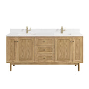 Light Natural Oak / White Zeus - 1 Faucet Hole