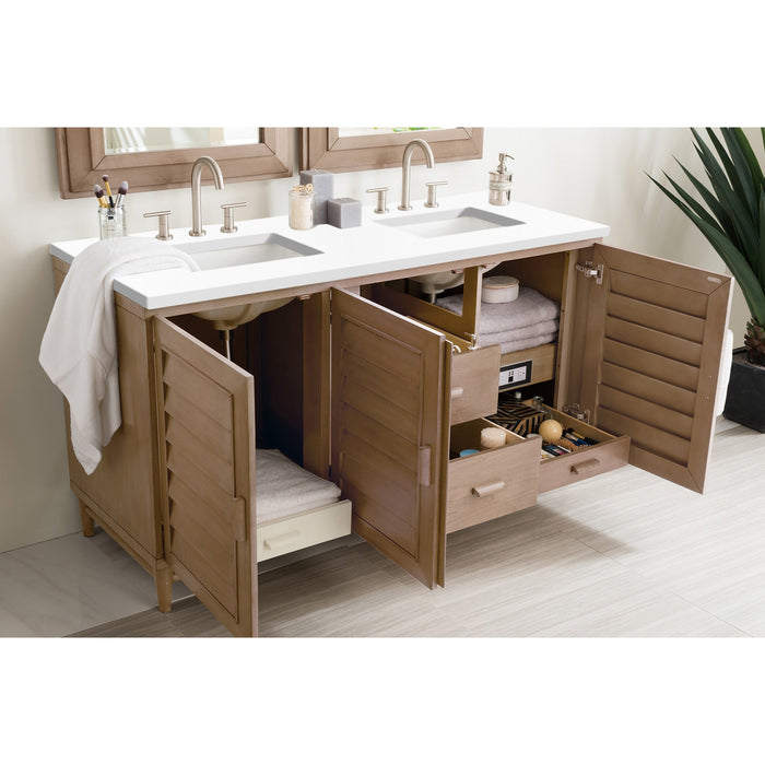 Whitewashed Walnut / White Zeus - 3 Faucet Holes