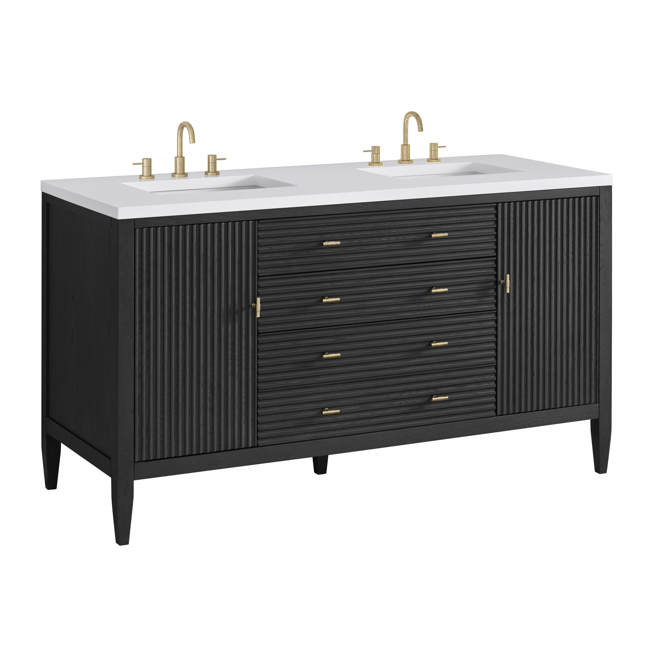 Carbon Oak / White Zeus - 3 Faucet Holes