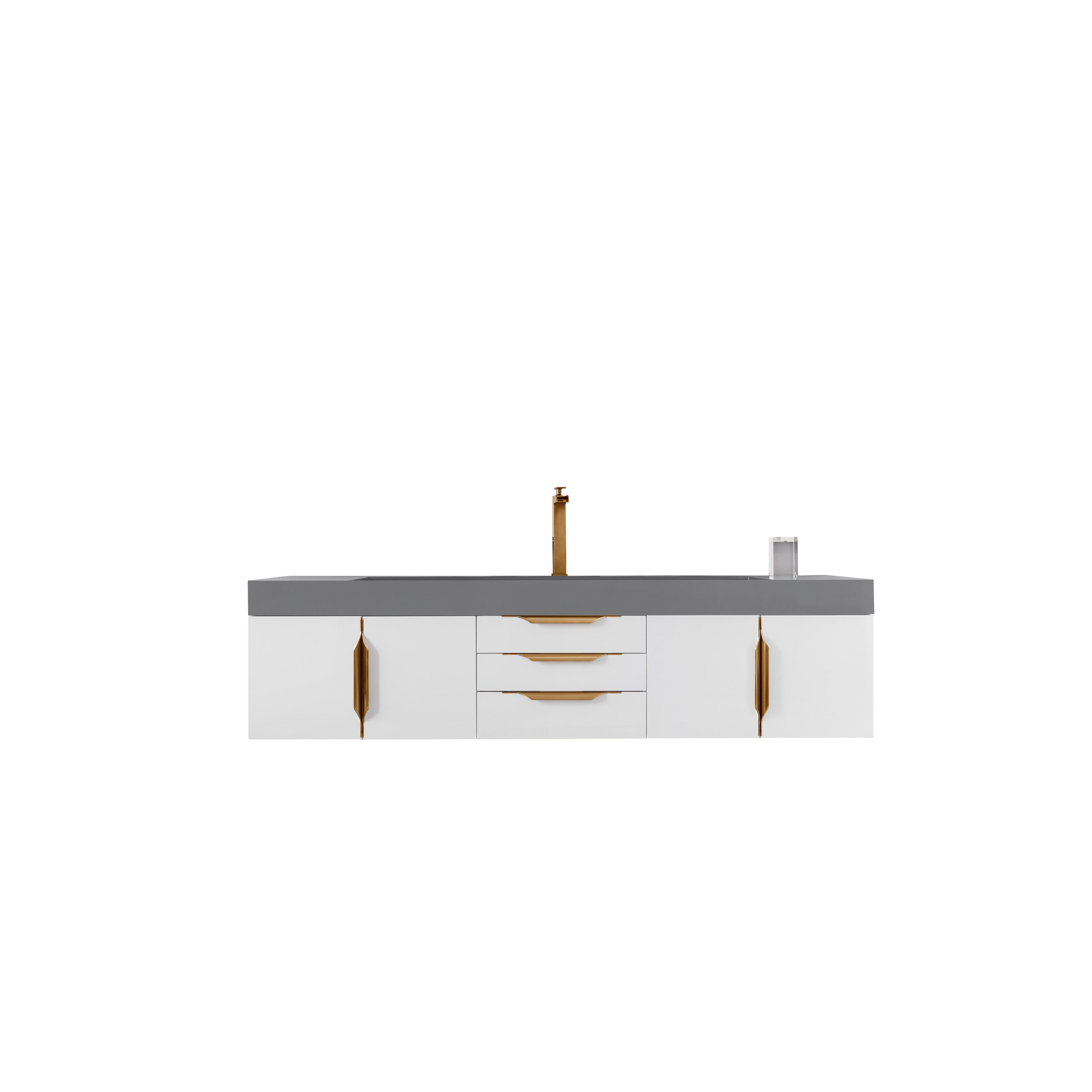 Glossy White / Radiant Gold / Dusk Grey Glossy - 1 Faucet Hole