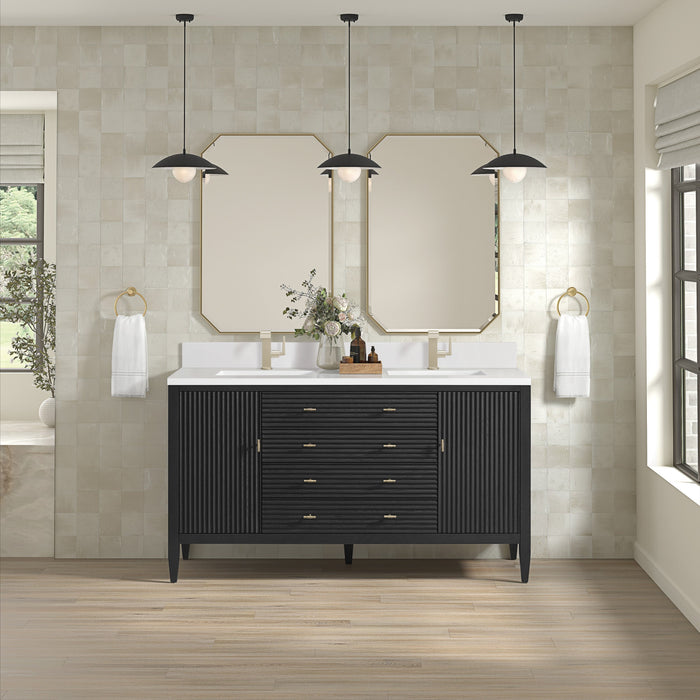 Carbon Oak / White Zeus - 1 Faucet Hole