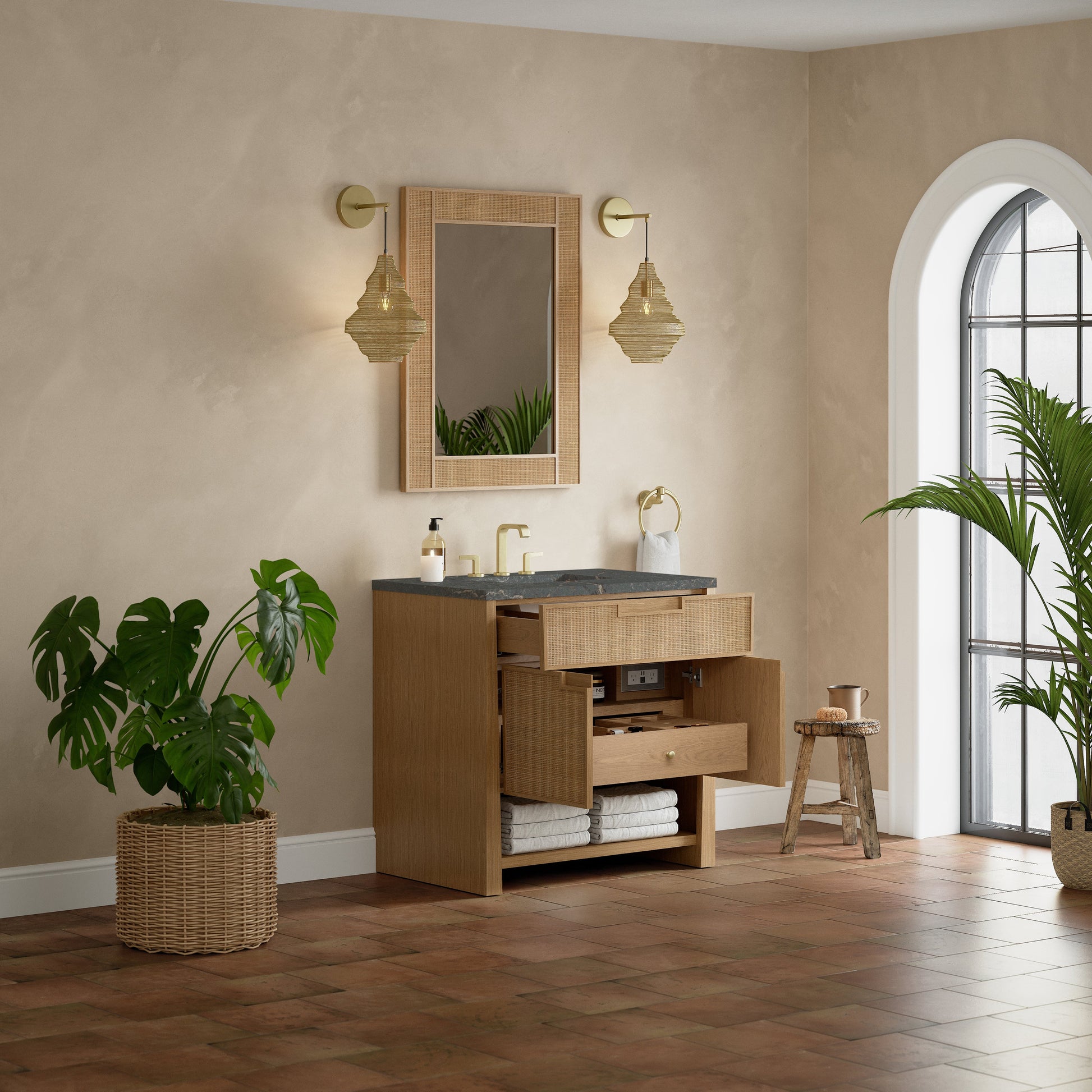 Seaside Oak / Parisien Bleu - 3 Faucet Holes