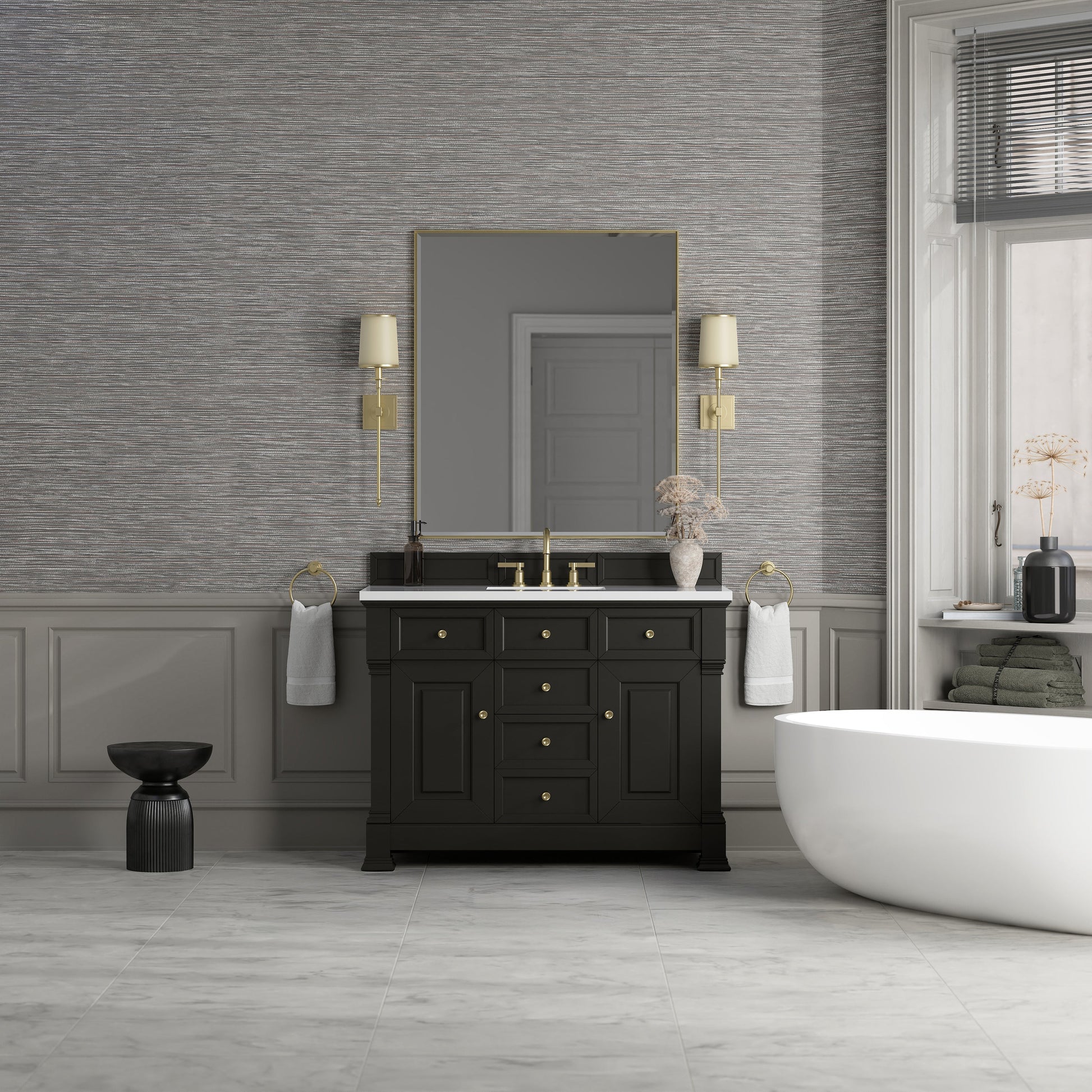 Black Onyx / White Zeus - 3 Faucet Holes