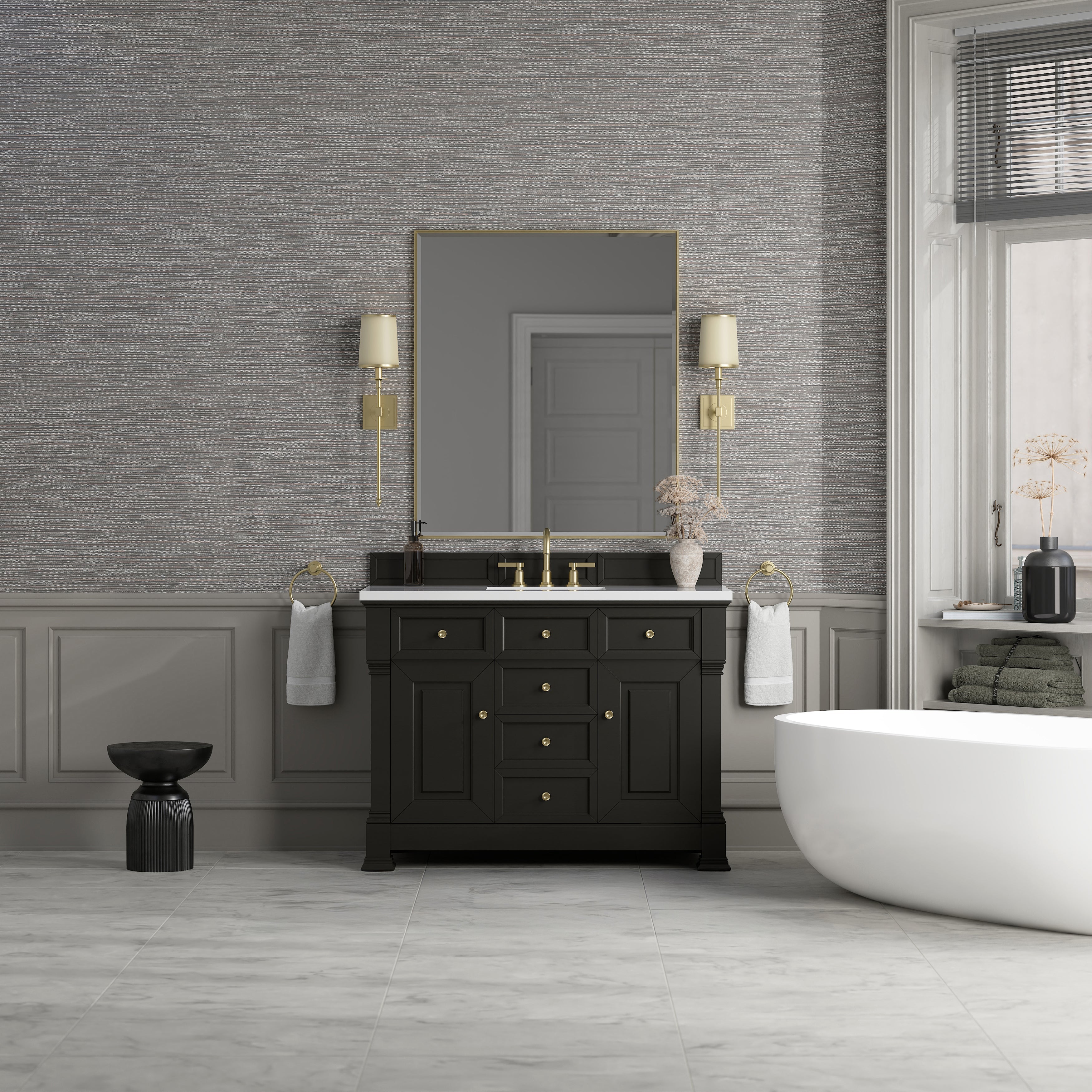 Black Onyx / White Zeus - 3 Faucet Holes