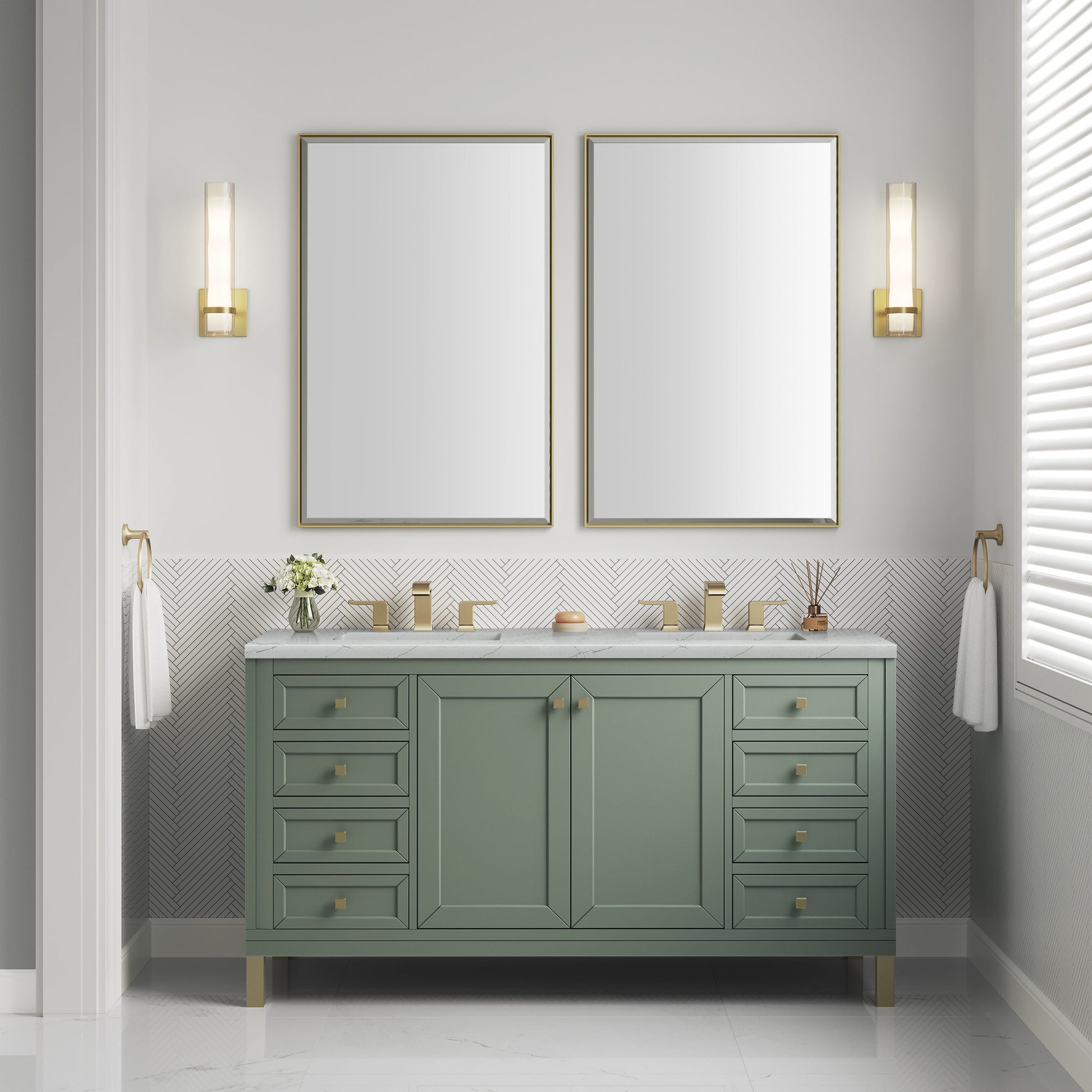 Smokey Celadon / Ethereal Noctis - 3 Faucet Holes