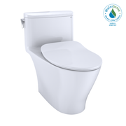 Toto Nexus One Piece Elongated 1.28 GPF Universal Height Toilet with Cefiontect and Ss234 Softclose Seat - Washlet+ Ready