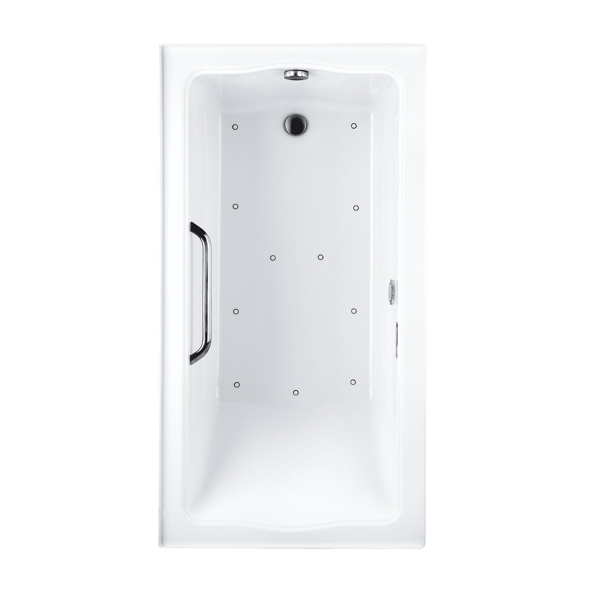 Toto Acrylic Airbath Clayton 6032T3 Cotton CP Grab Bar L Drain