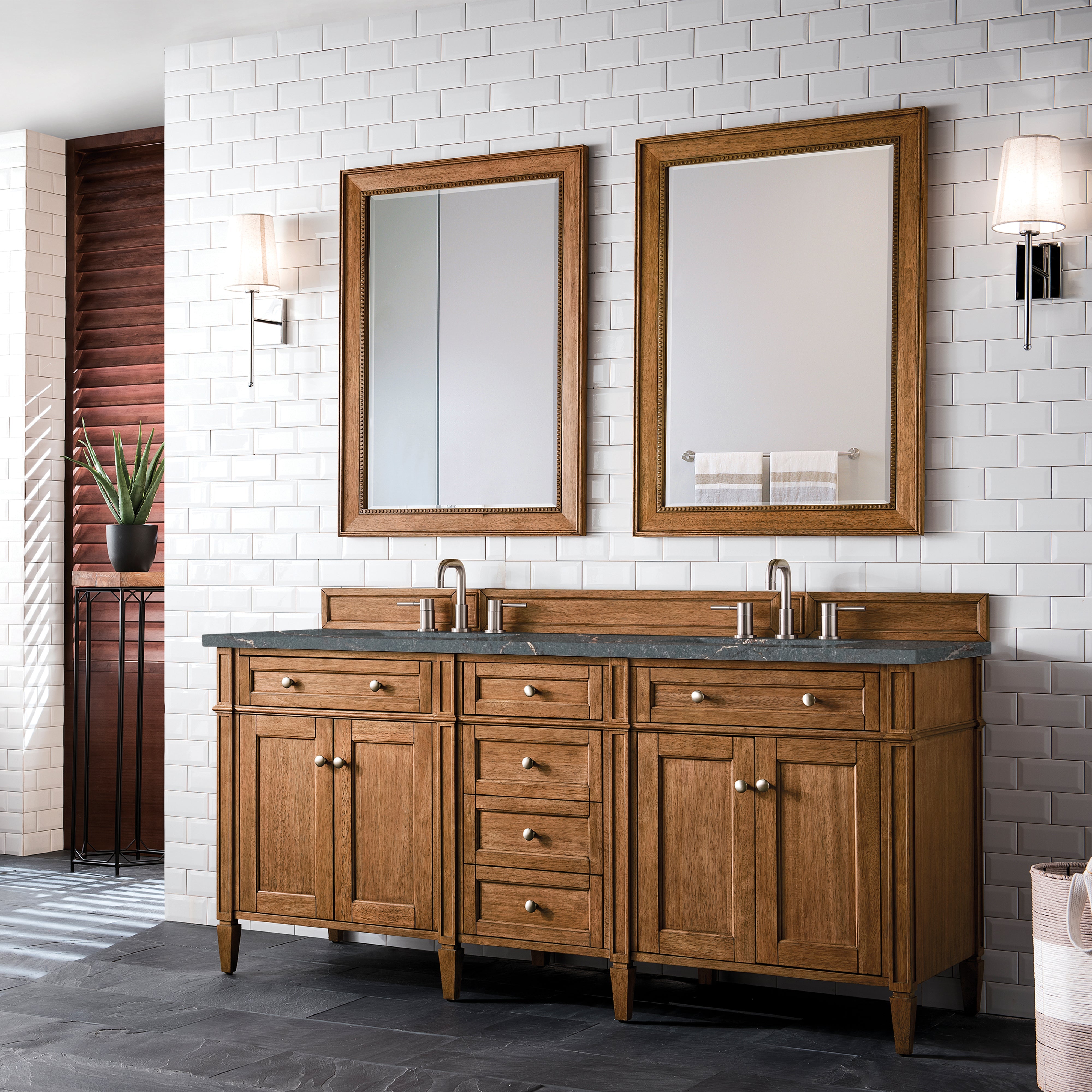 Saddle Brown / Parisien Bleu - 3 Faucet Holes