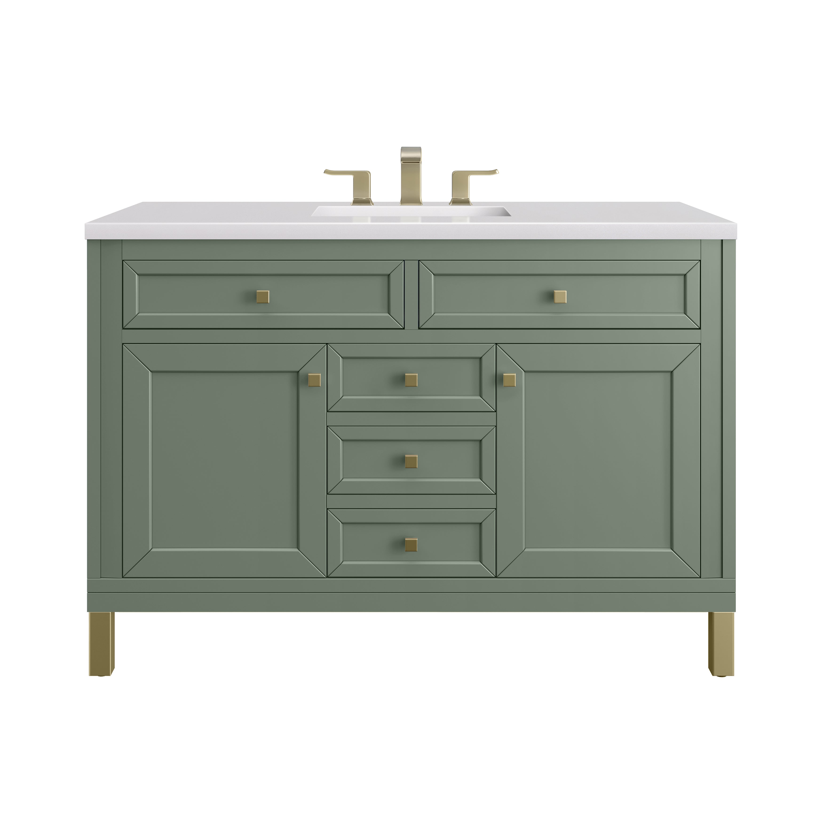 Smokey Celadon / White Zeus - 3 Faucet Holes